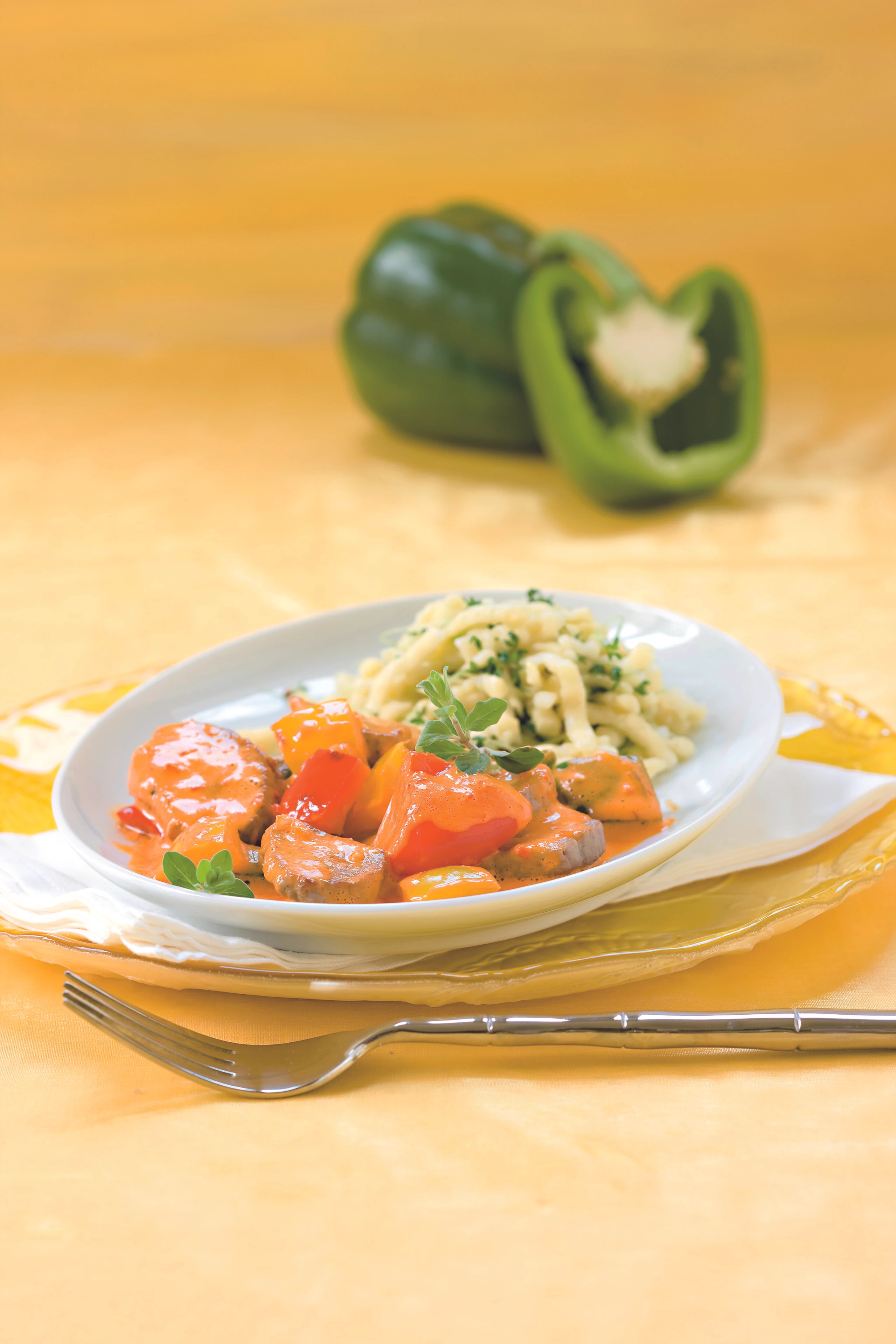 Geschnetzeltes mit Majoran