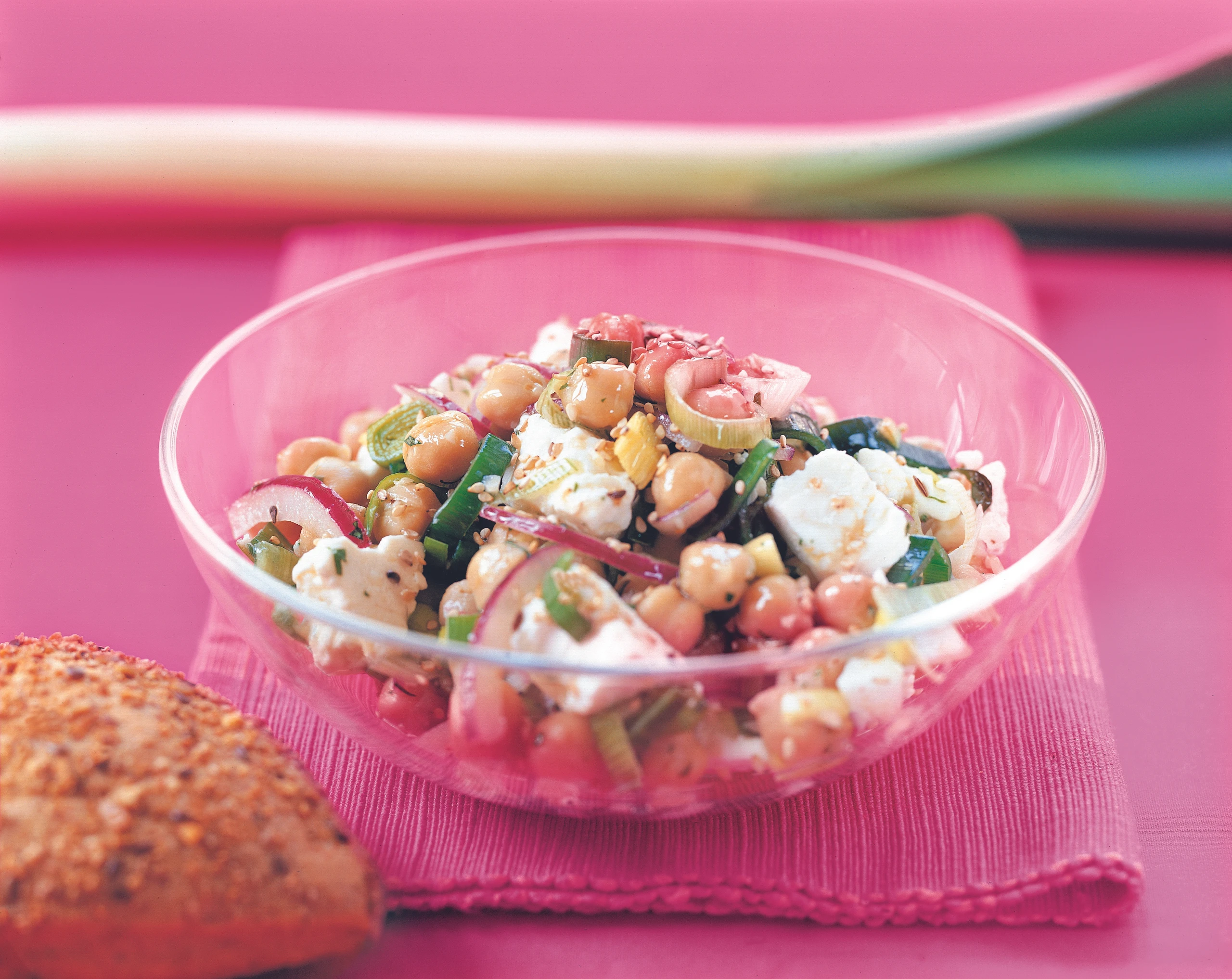 Kichererbsen-Salat mit Lauch