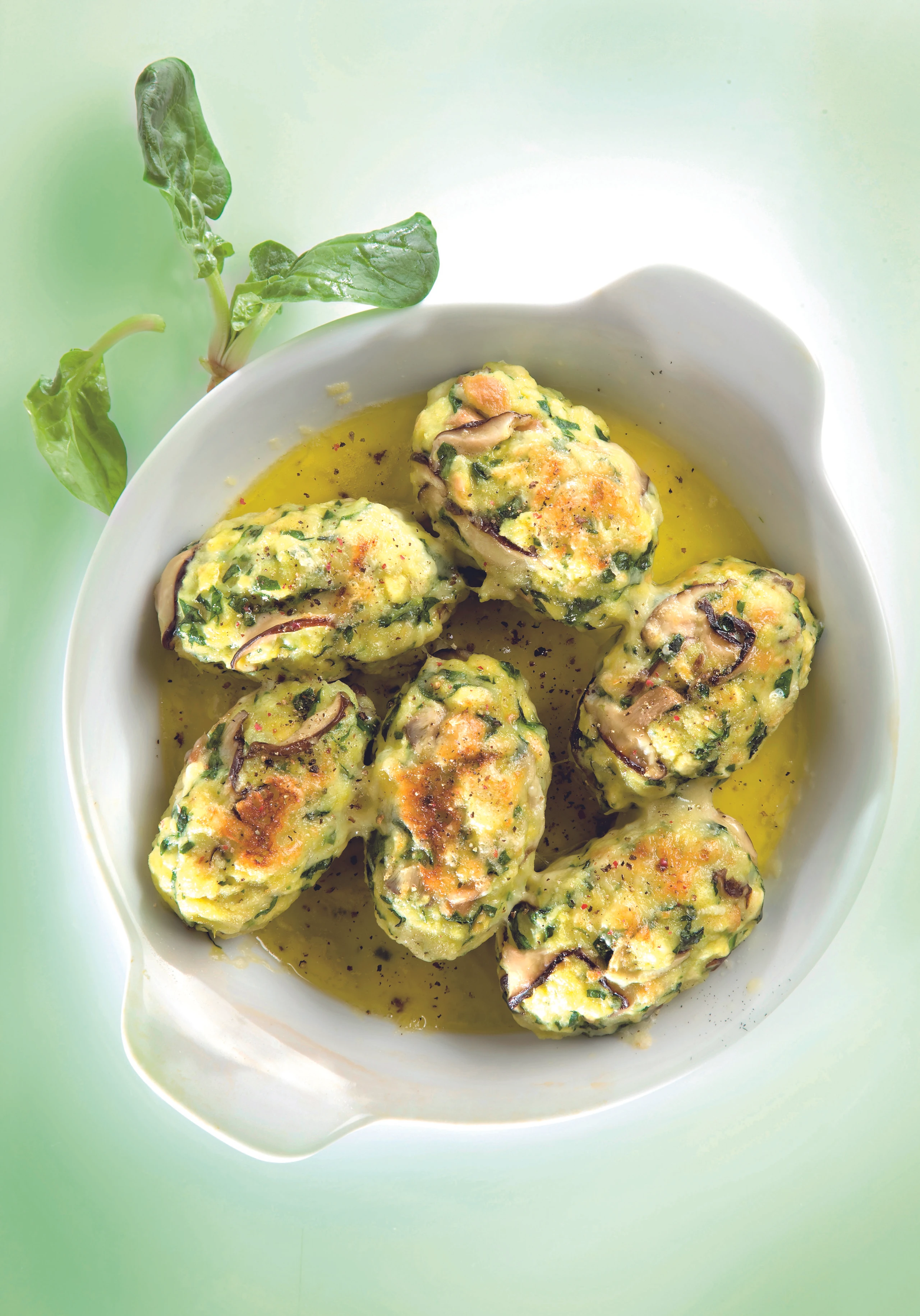 Spinat-Pilz-Nockerl