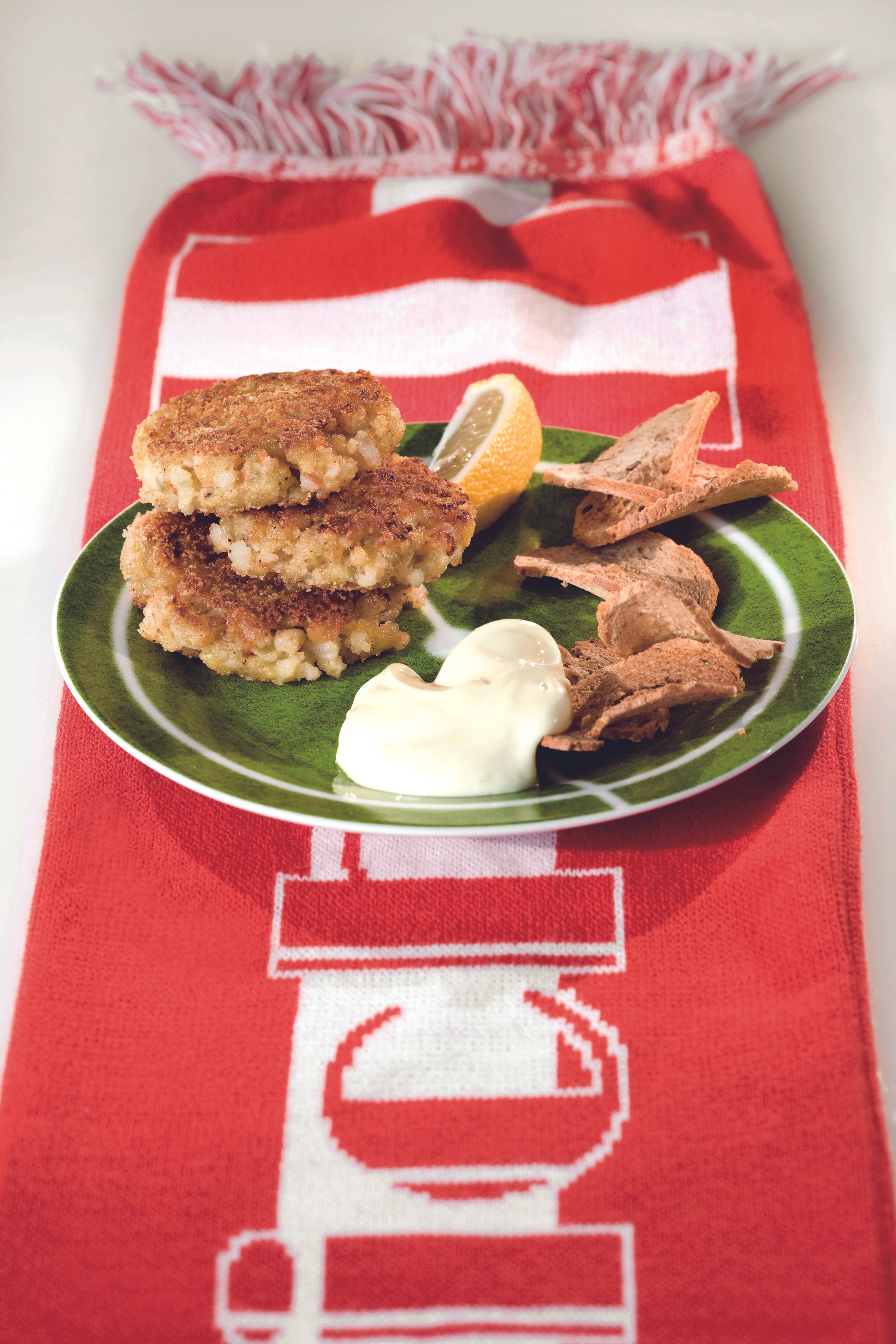 Garnelenlaibchen mit Zitronenmayonnaise