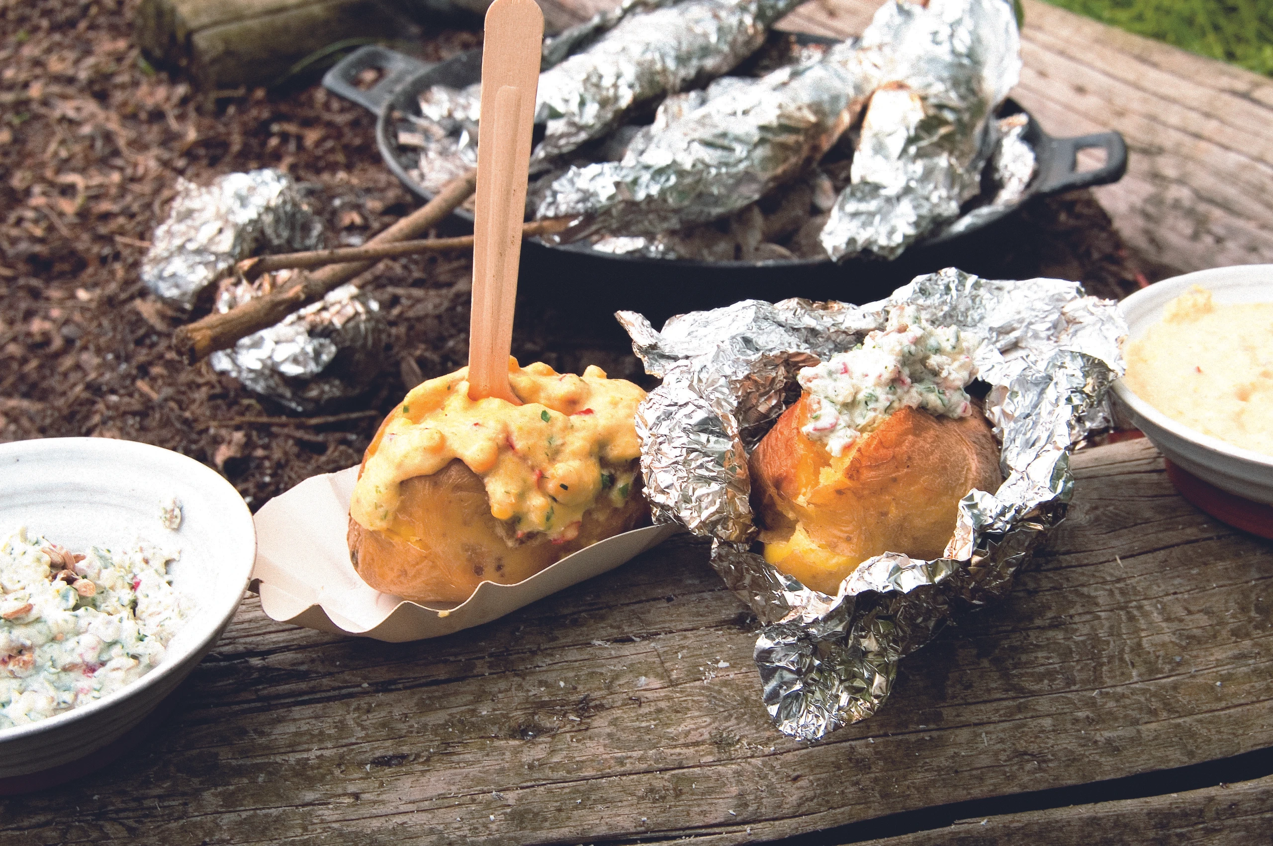 Folienkartoffeln mit Sommer-Dips