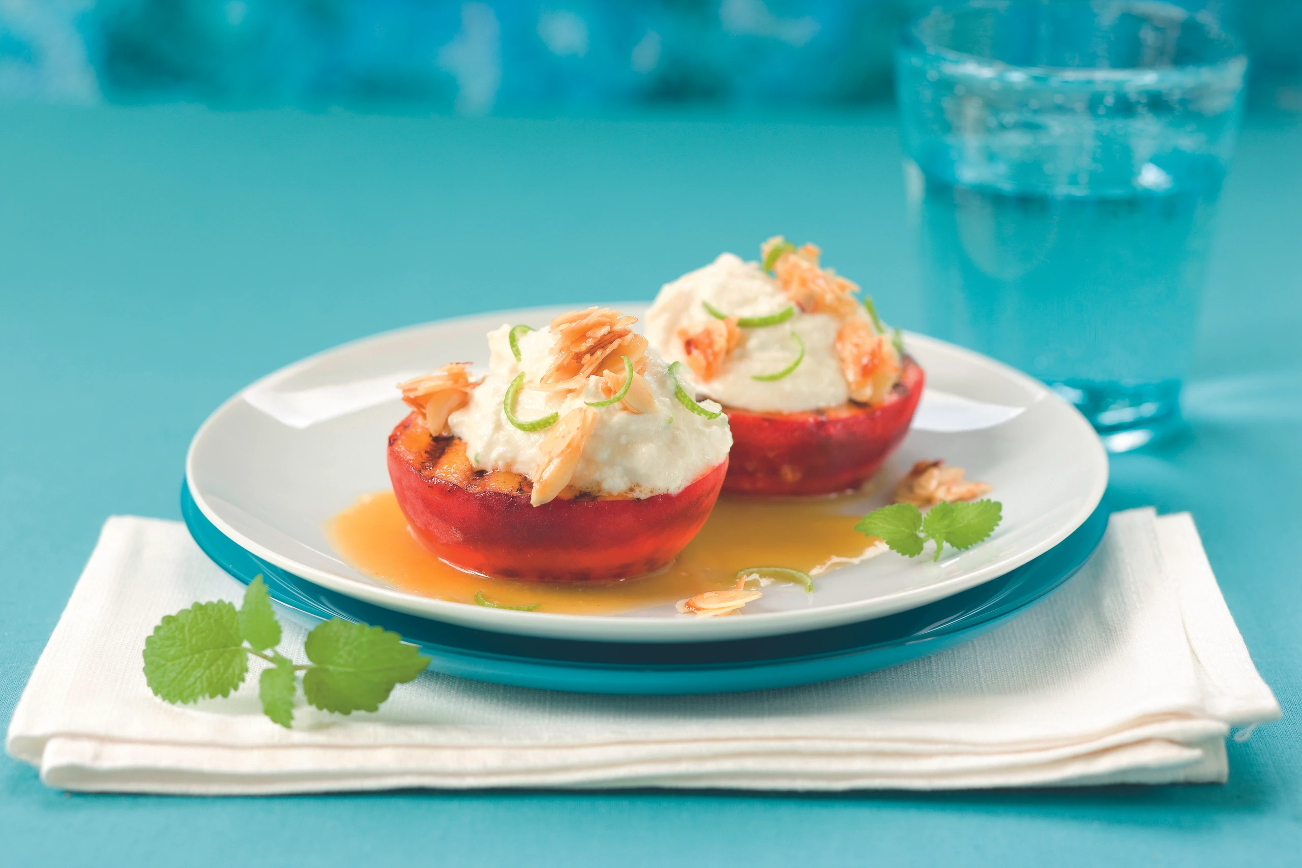 Pfirsiche mit Ricotta