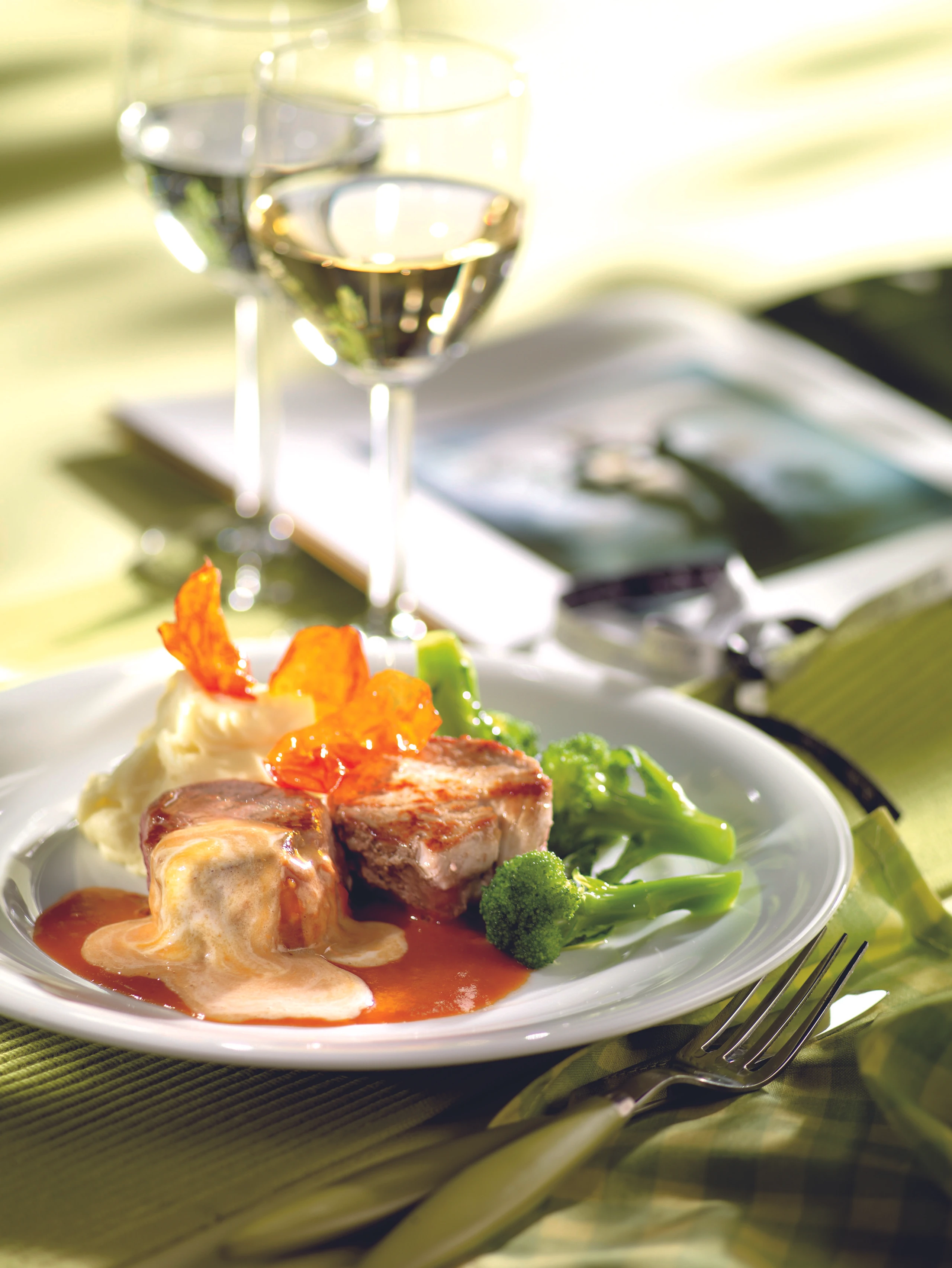 Schweinsfilet mit Paradeisschaum