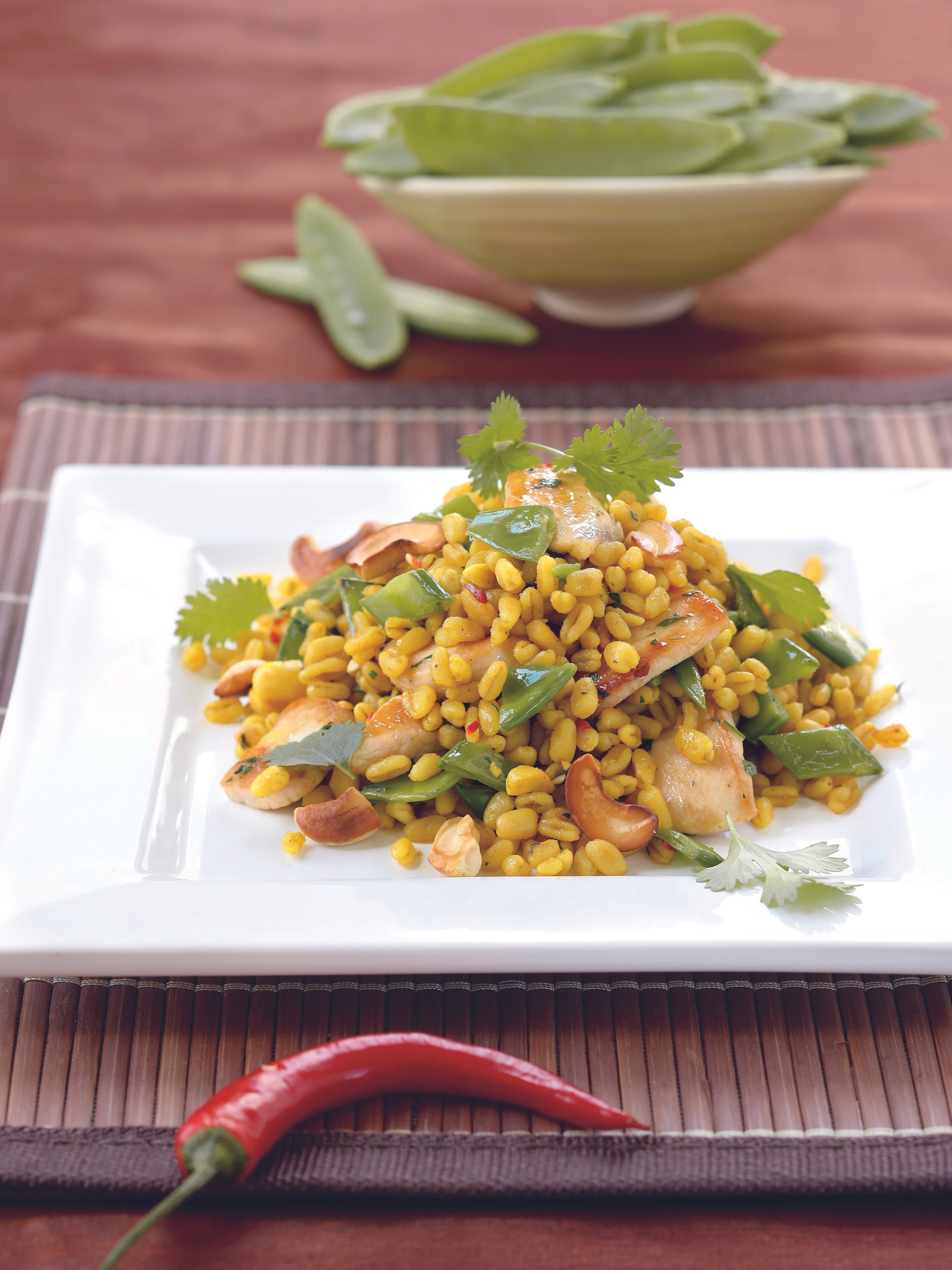 Gemüseweizen mit Huhn