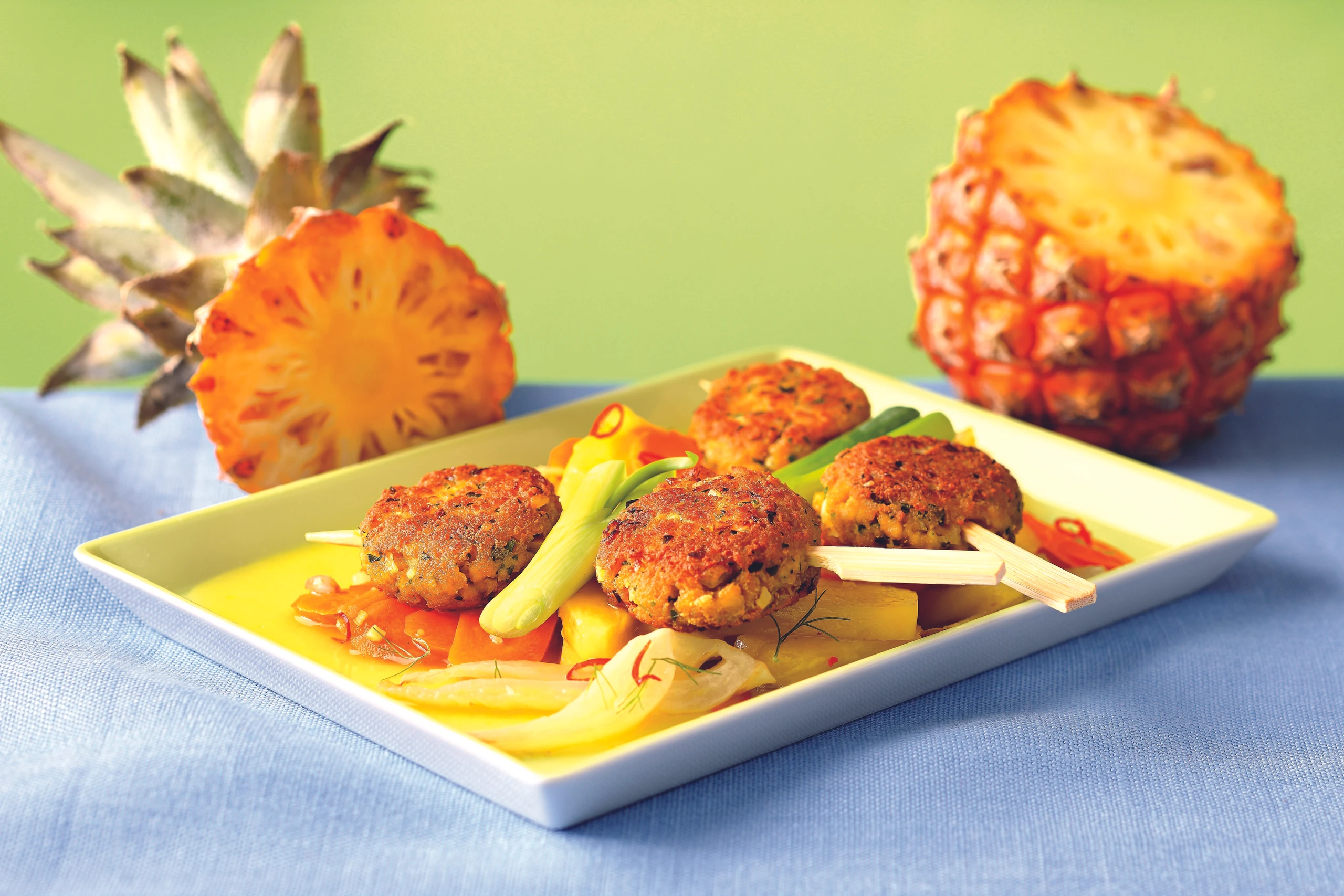 Vegetarische Tofu-Curry-Pattys