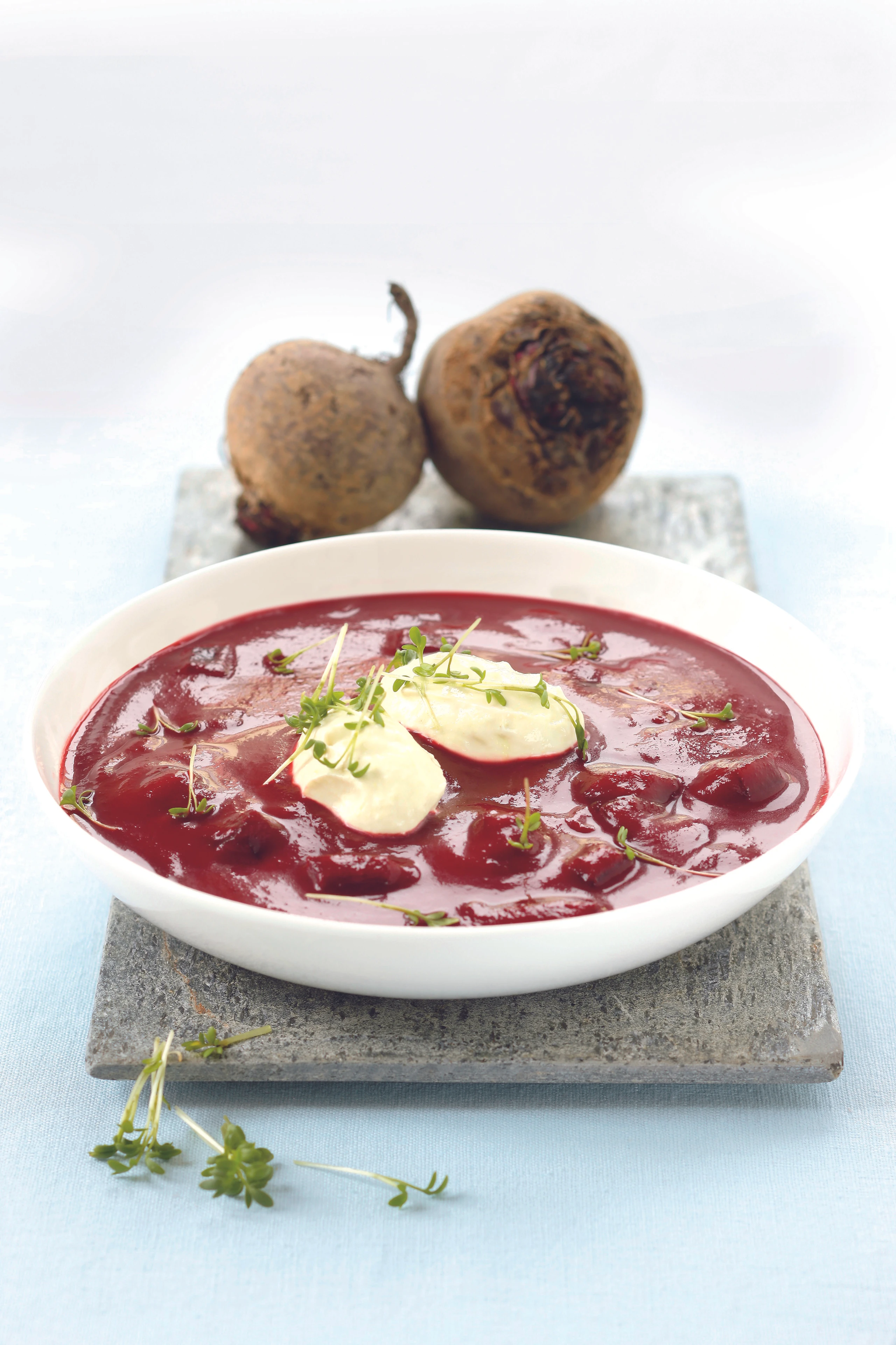 Rote-Rübensuppe mit Wasabi