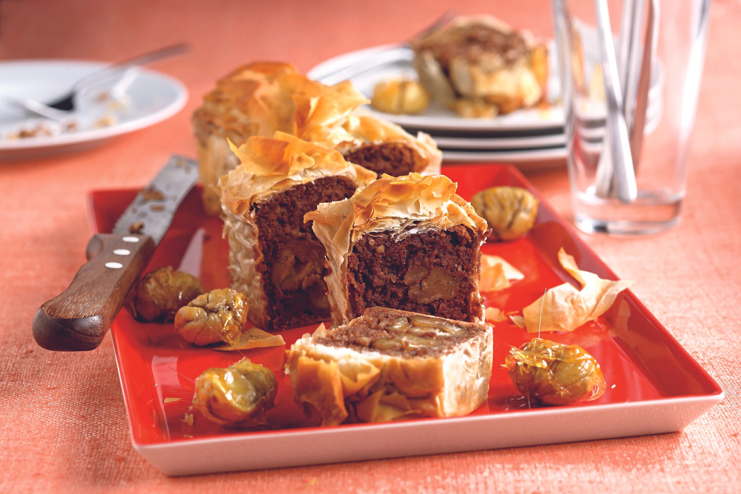 Maroni-Schokoladestrudel