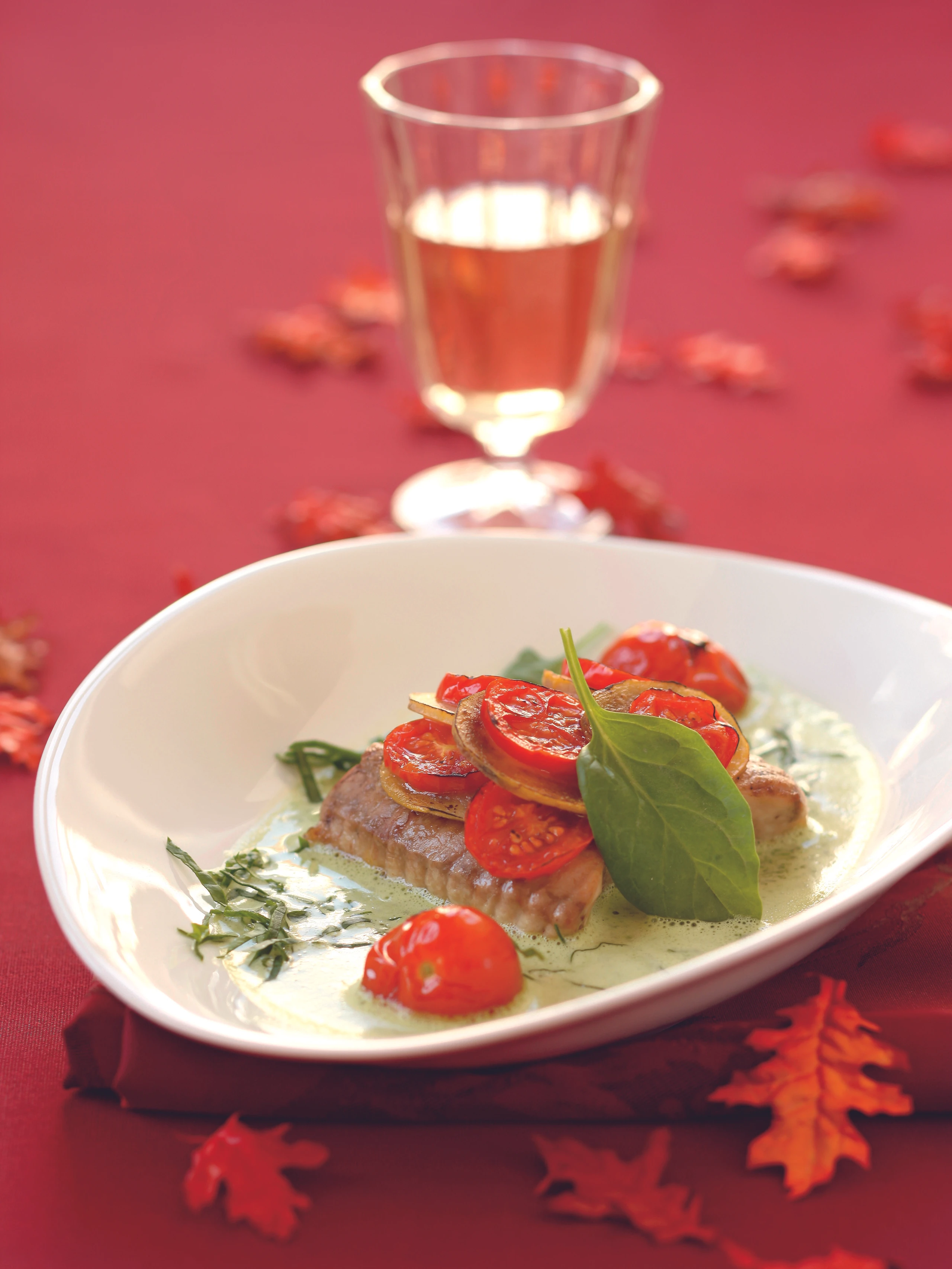 Welsfilet mit Erdäpfel-Paradeiskruste