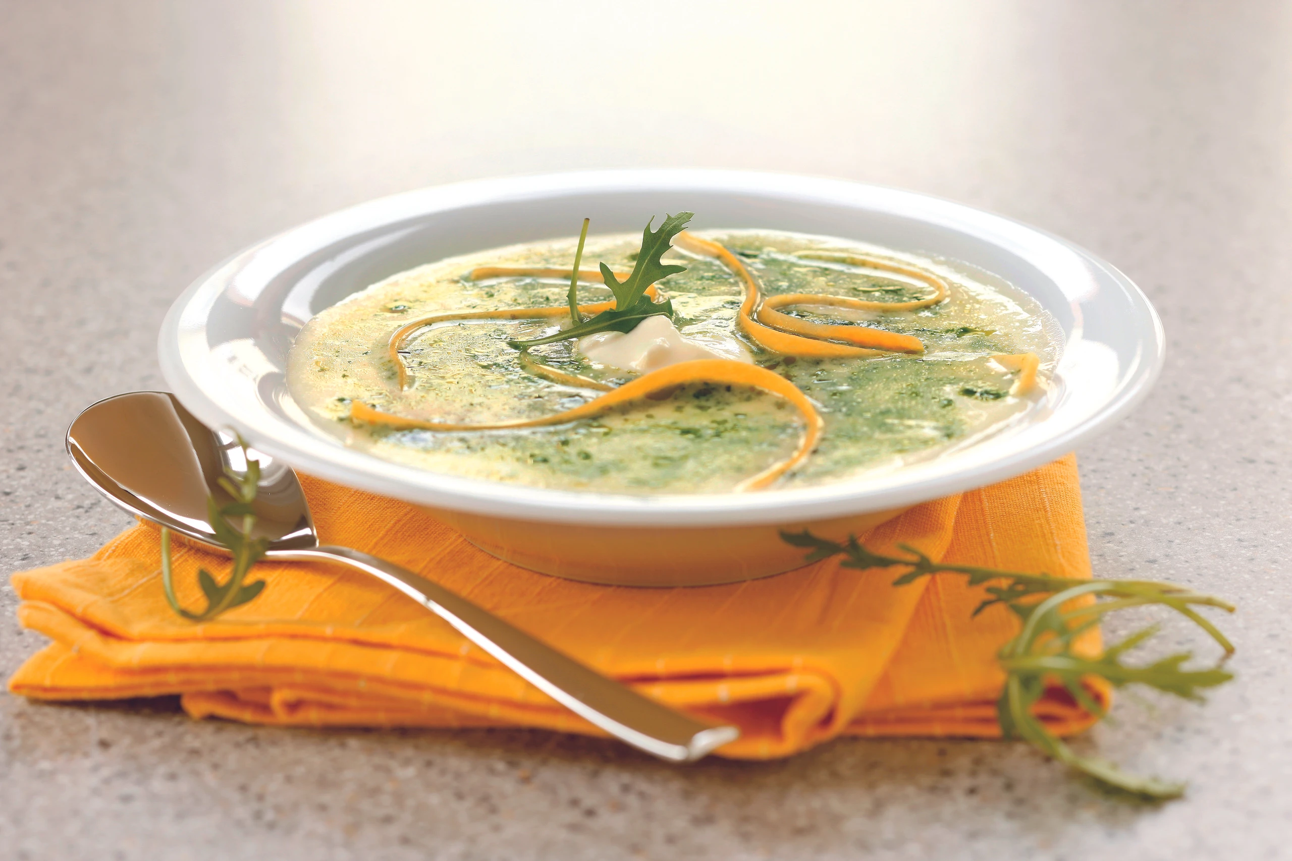 Rucola-Erdäpfelsuppe