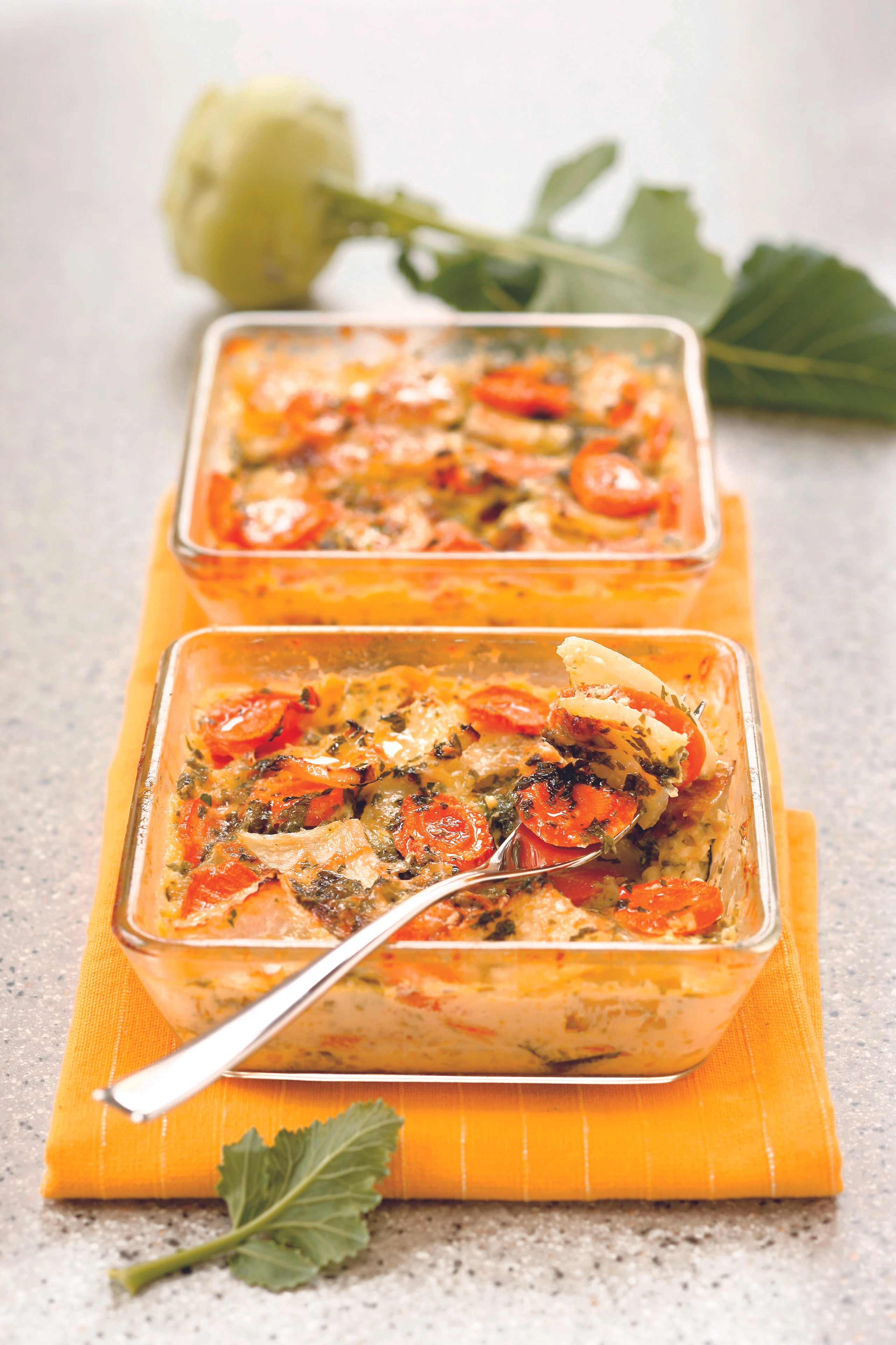 Kohlrabi-Karottengratin