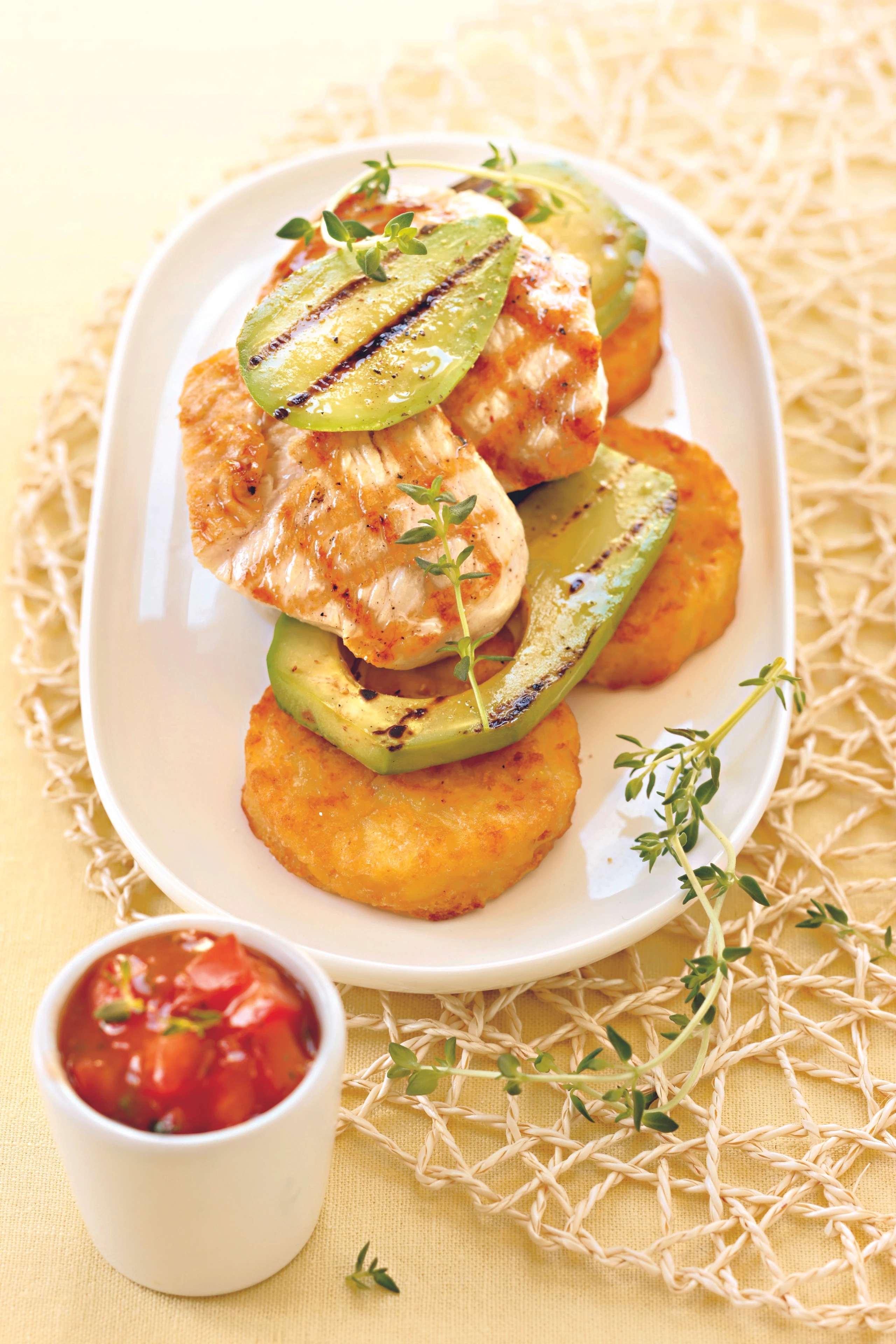 Putenmedaillons mit Avocado