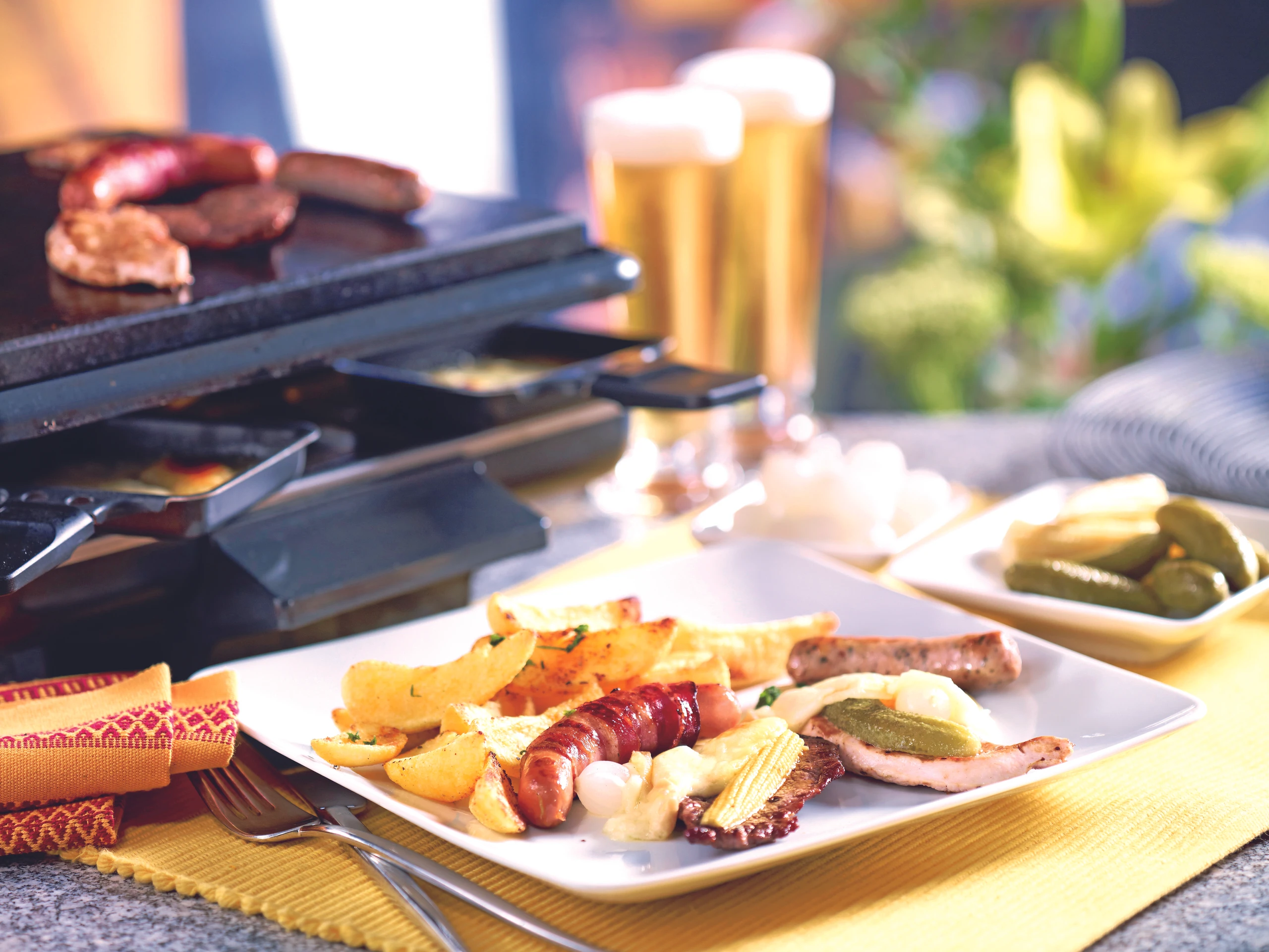 Fein garniertes Raclette