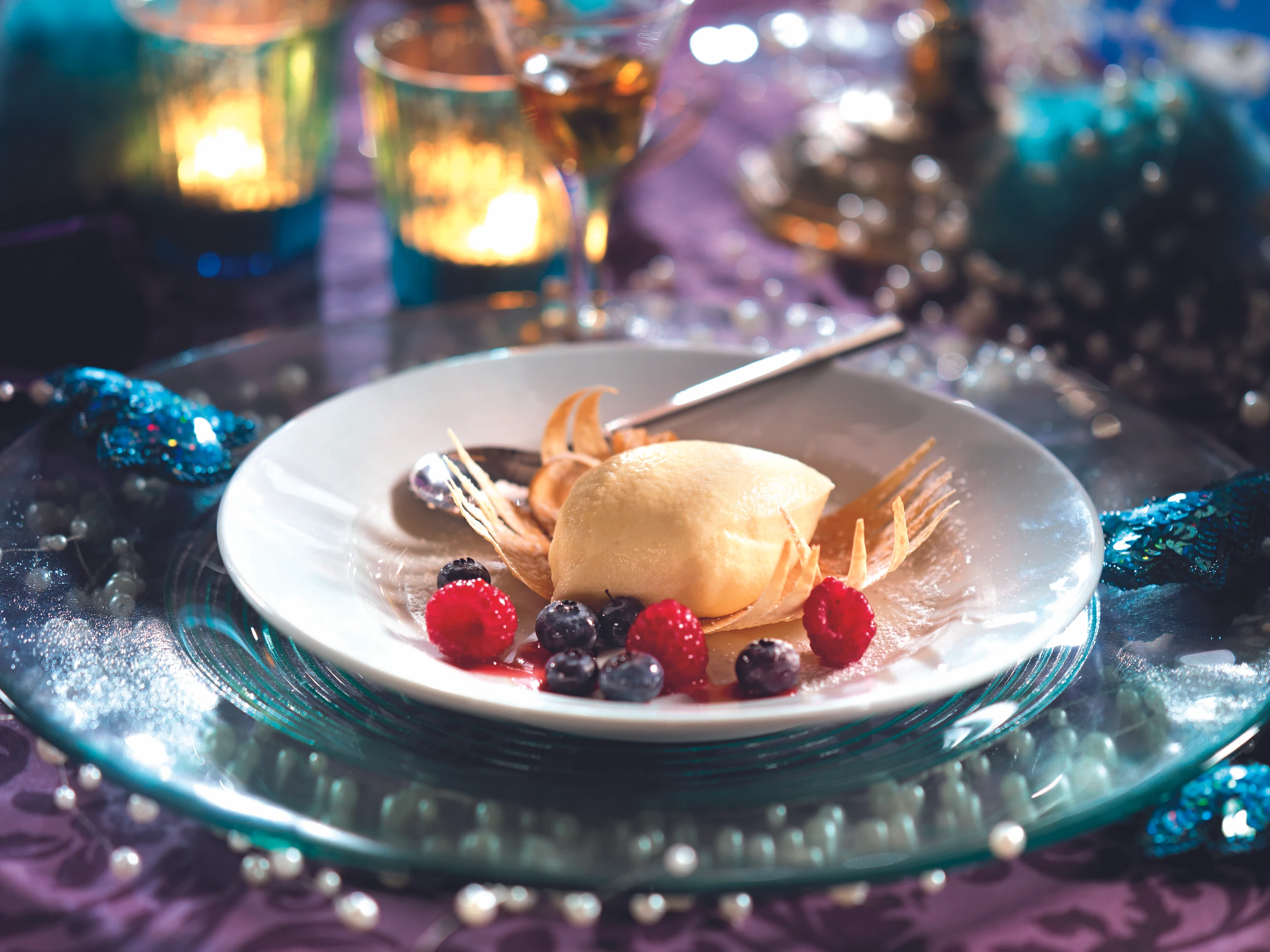 Bratapfelcreme mit Beeren