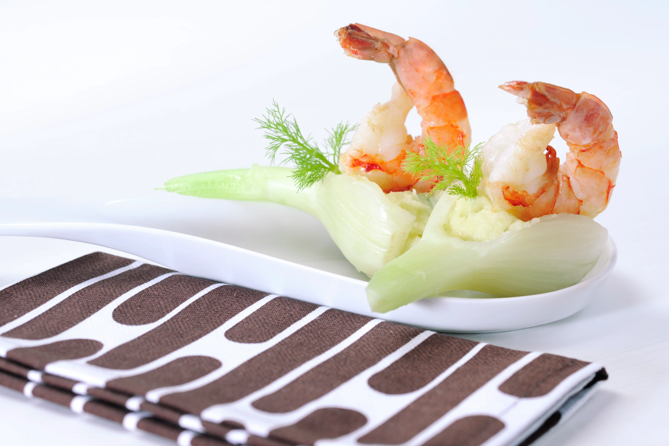 Fenchelpüree mit Garnelen