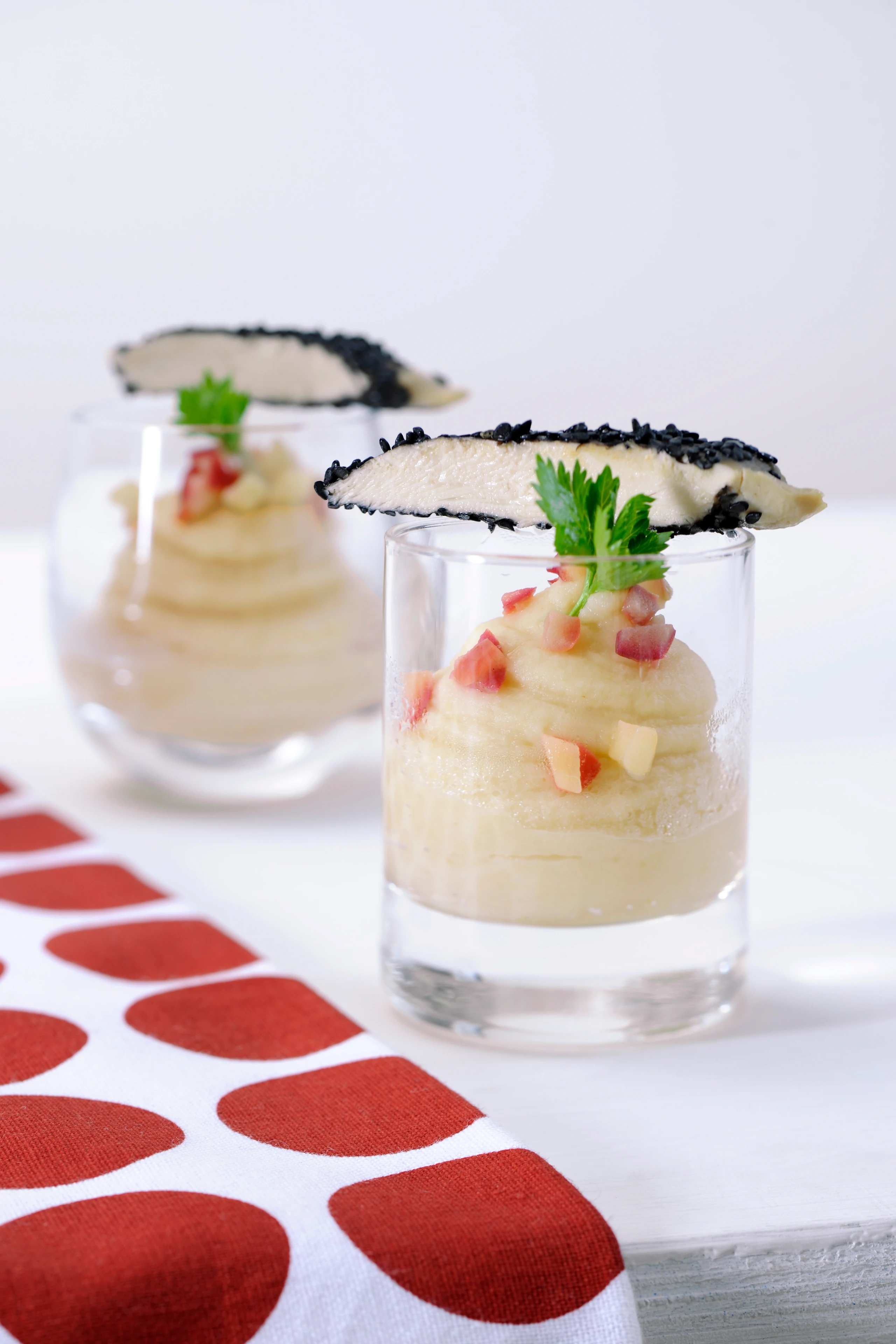 Sellerie-Apfelpüree mit Huhn