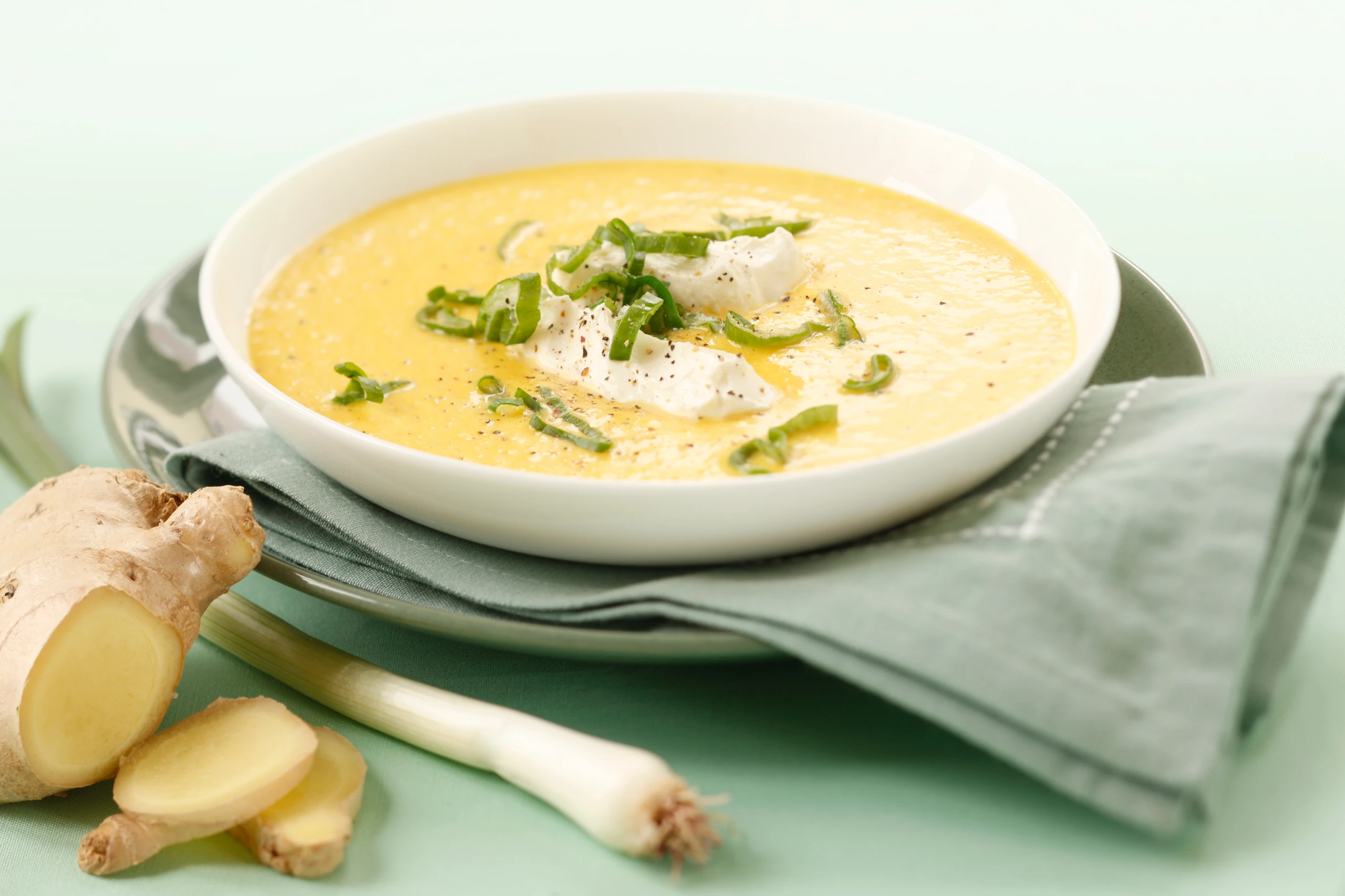 Karotten-Kokossuppe mit Ingwer