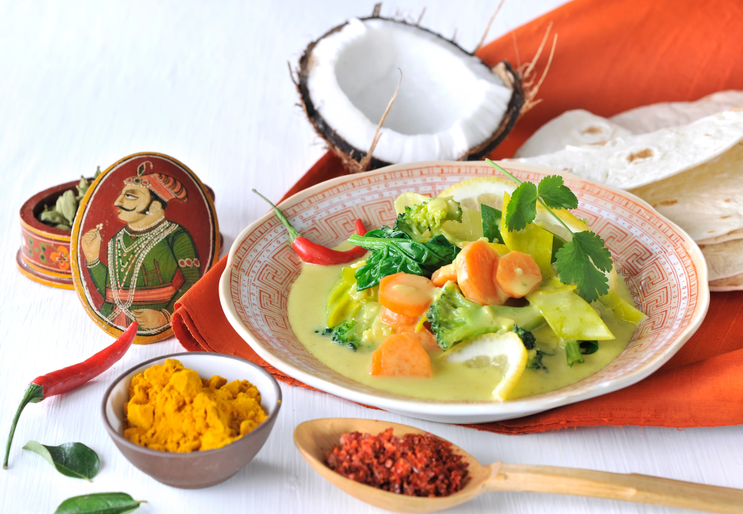 Indisches Gemüse-Curry mit Kokos