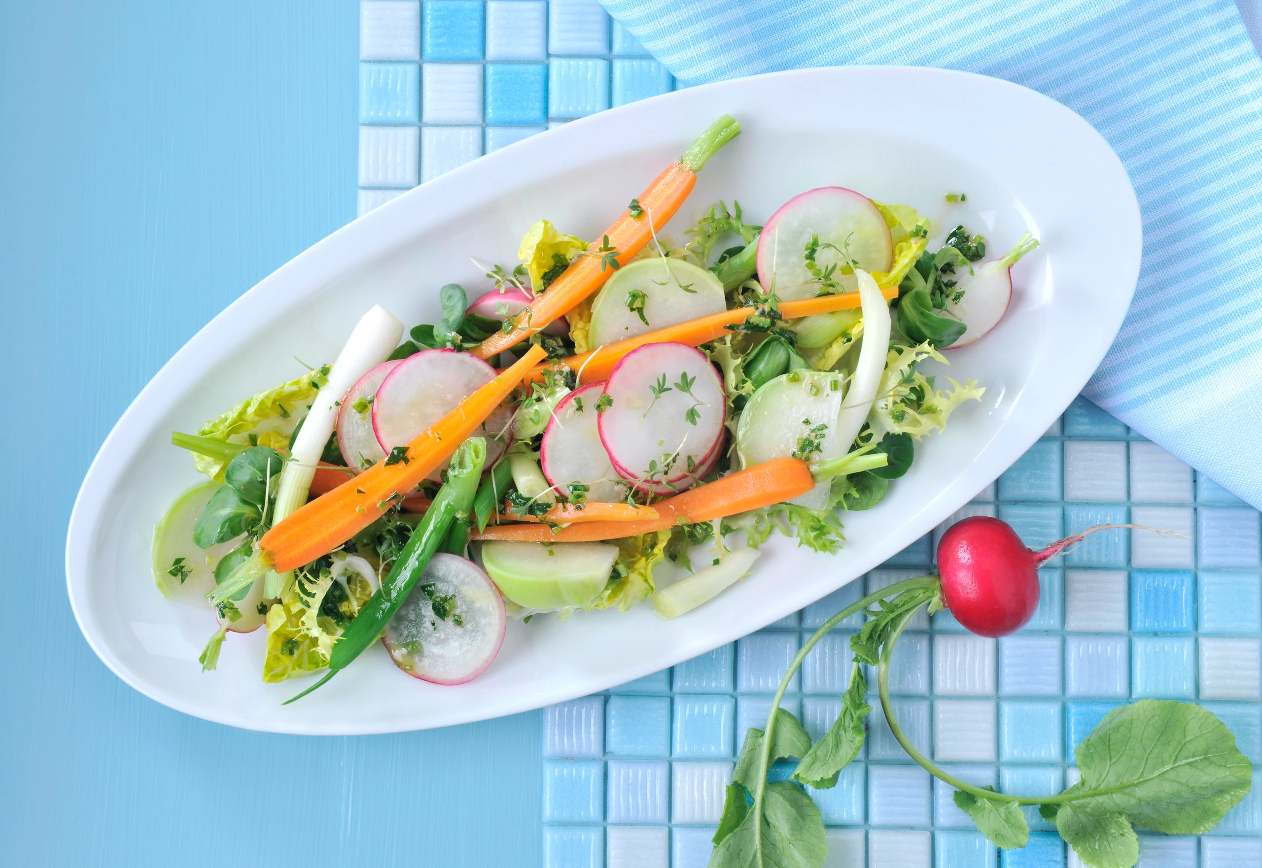 Salat von jungem Gemüse