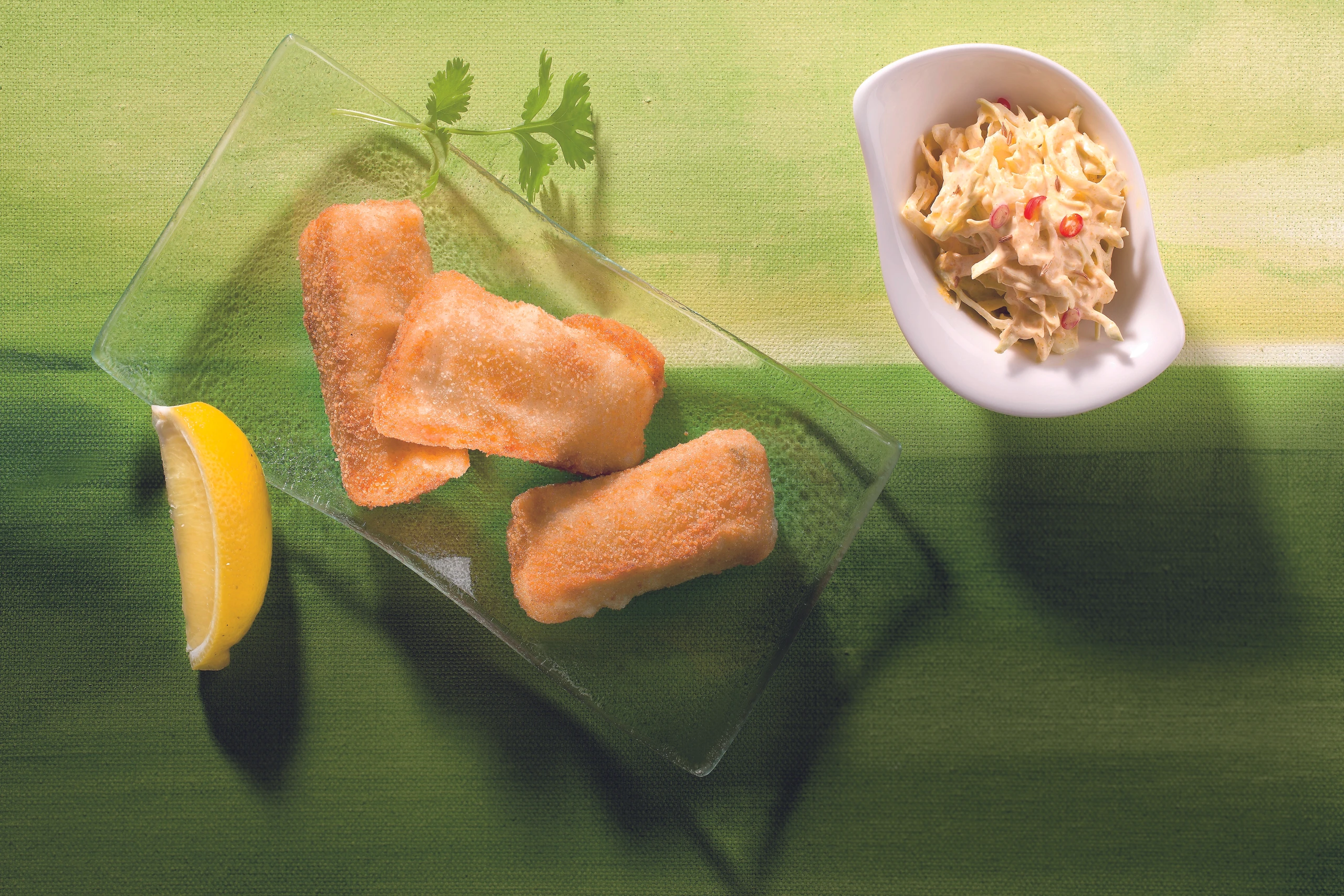 Gebackenes Zanderfilet mit Krautsalat