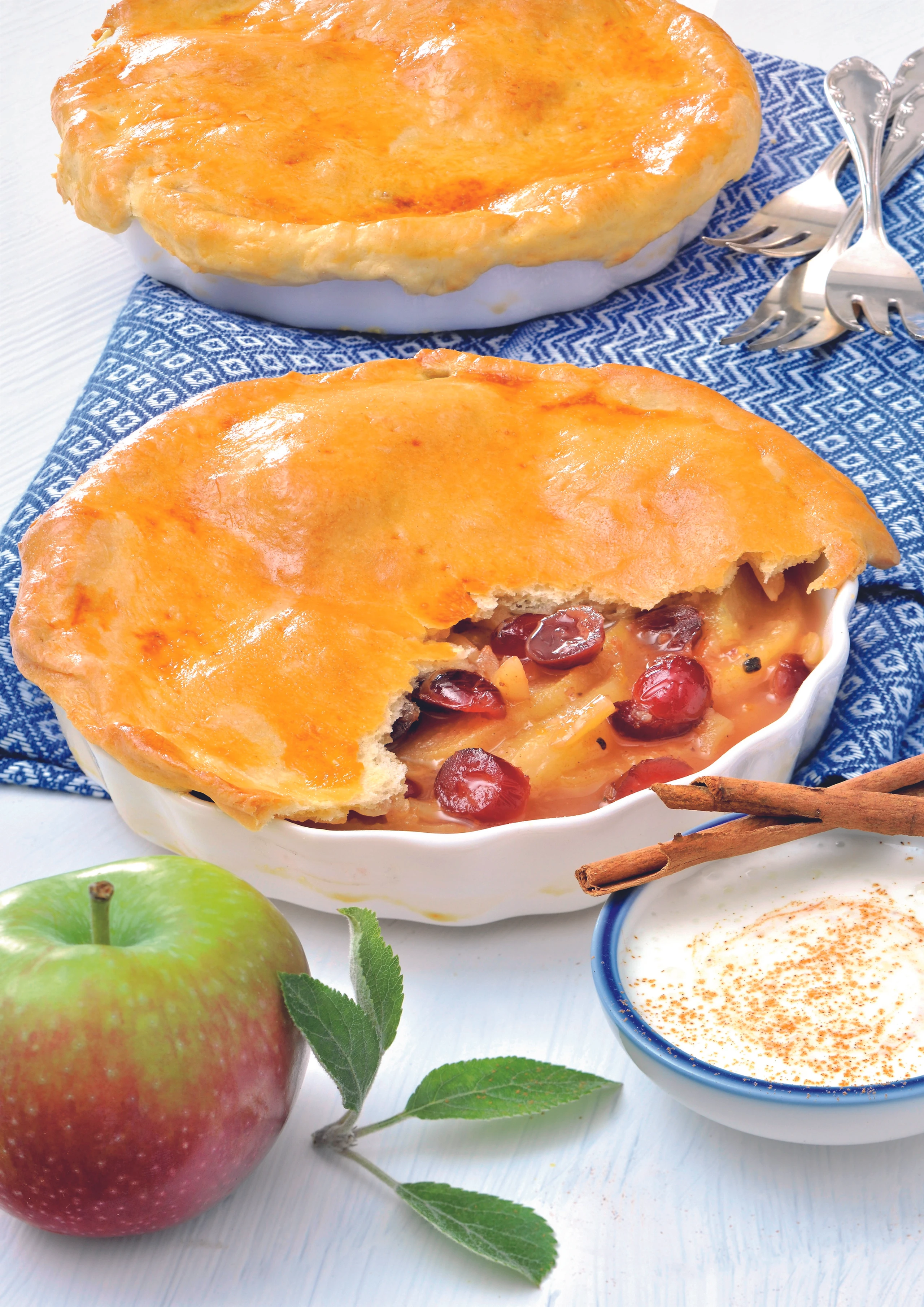 Apple-Pie mit Cranberries