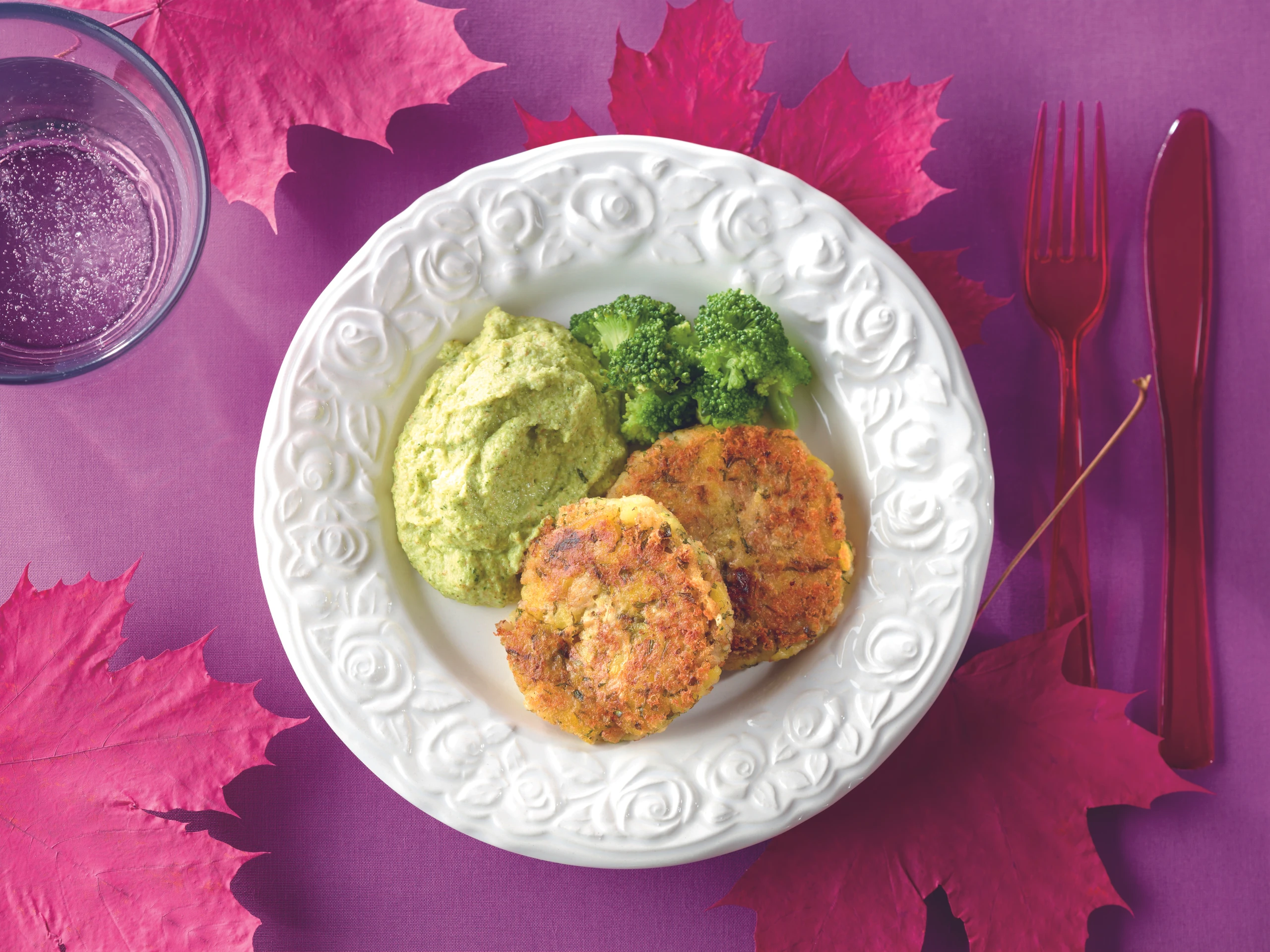 Haferlaibchen mit Brokkolipüree