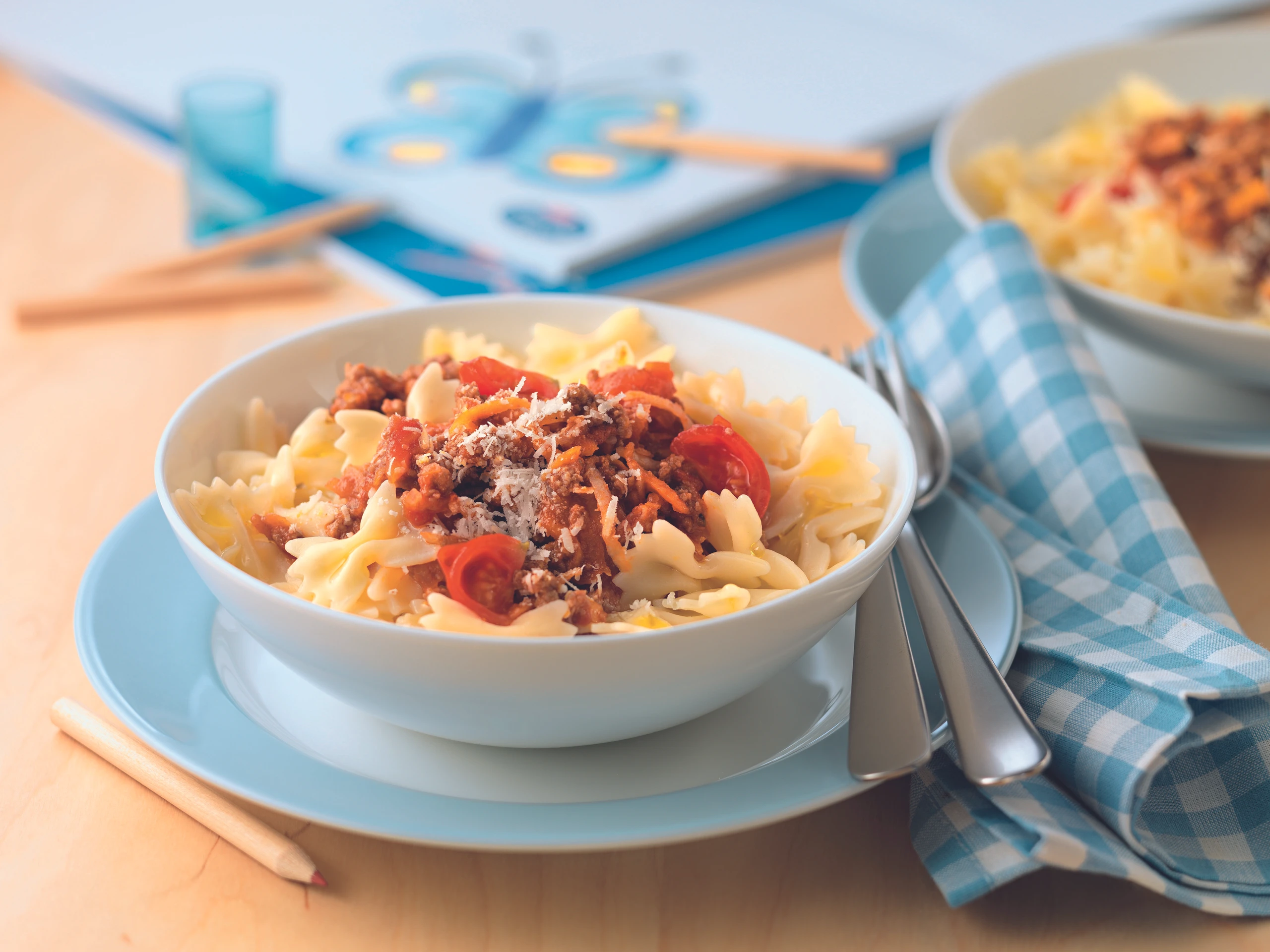 Schnelle Schmetterlingspasta mit Faschiertem