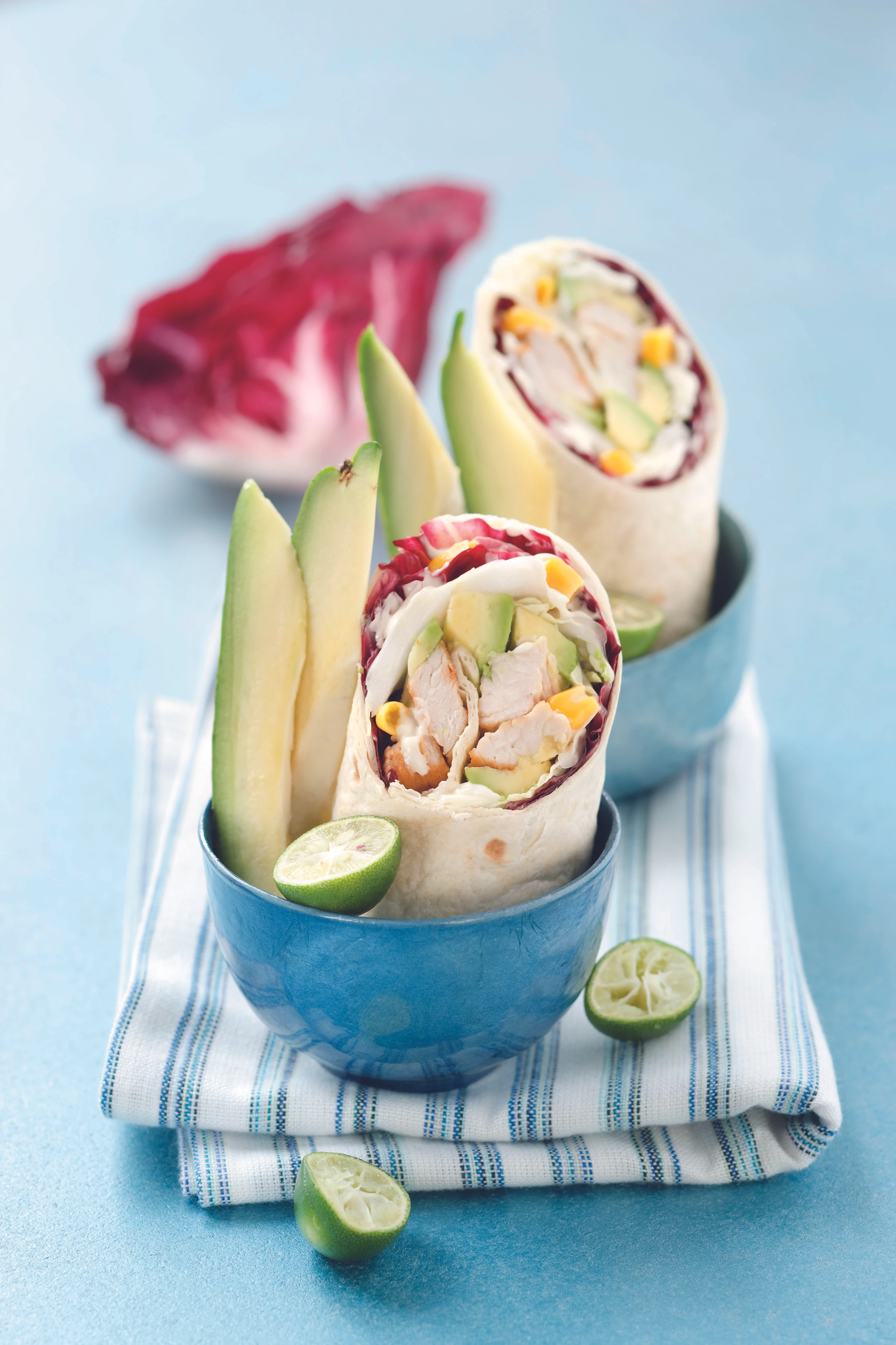 Wraps mit Putenfleisch und Mais