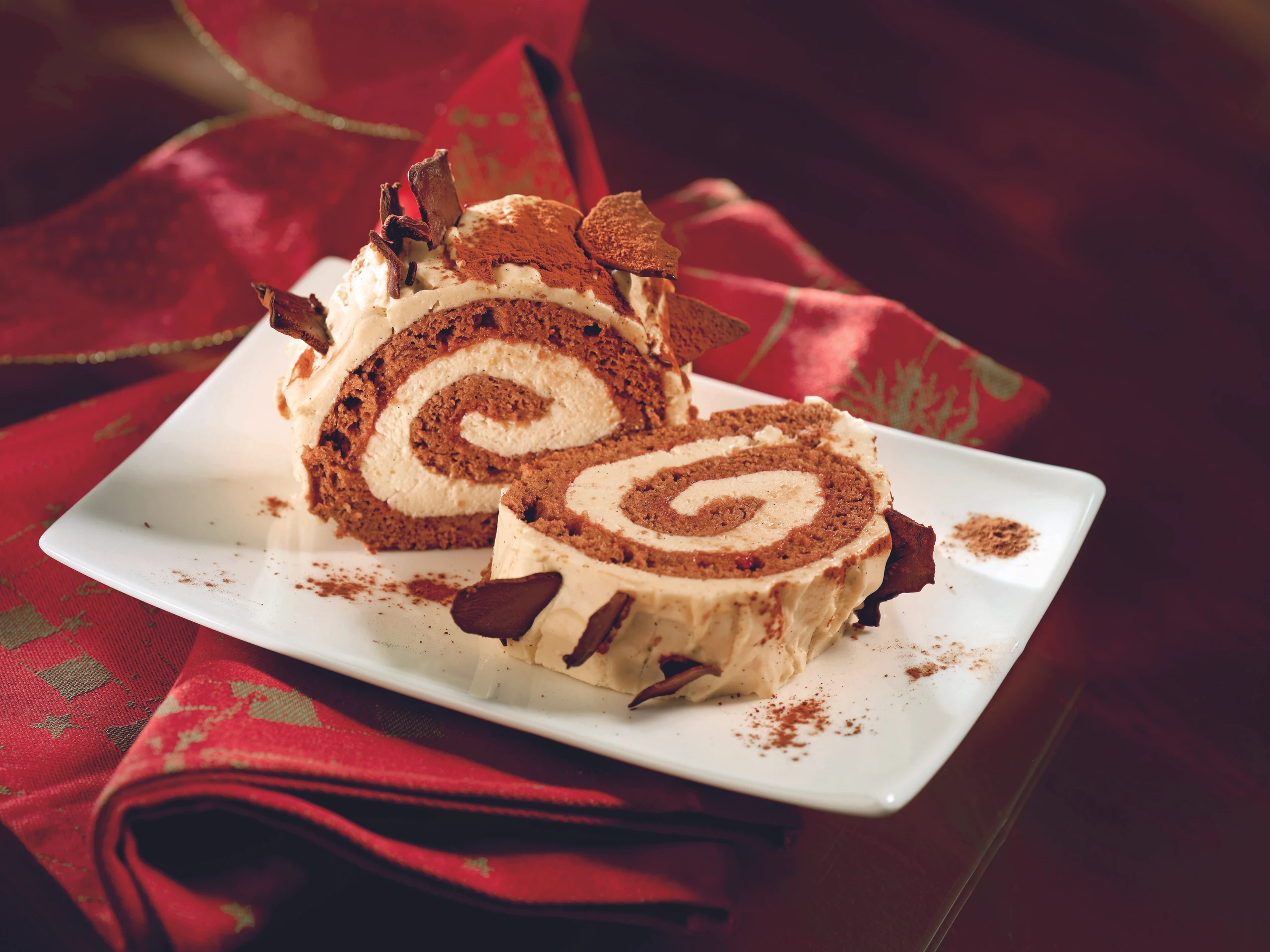 Bûche de Noël: Französischer Weihnachtskuchen