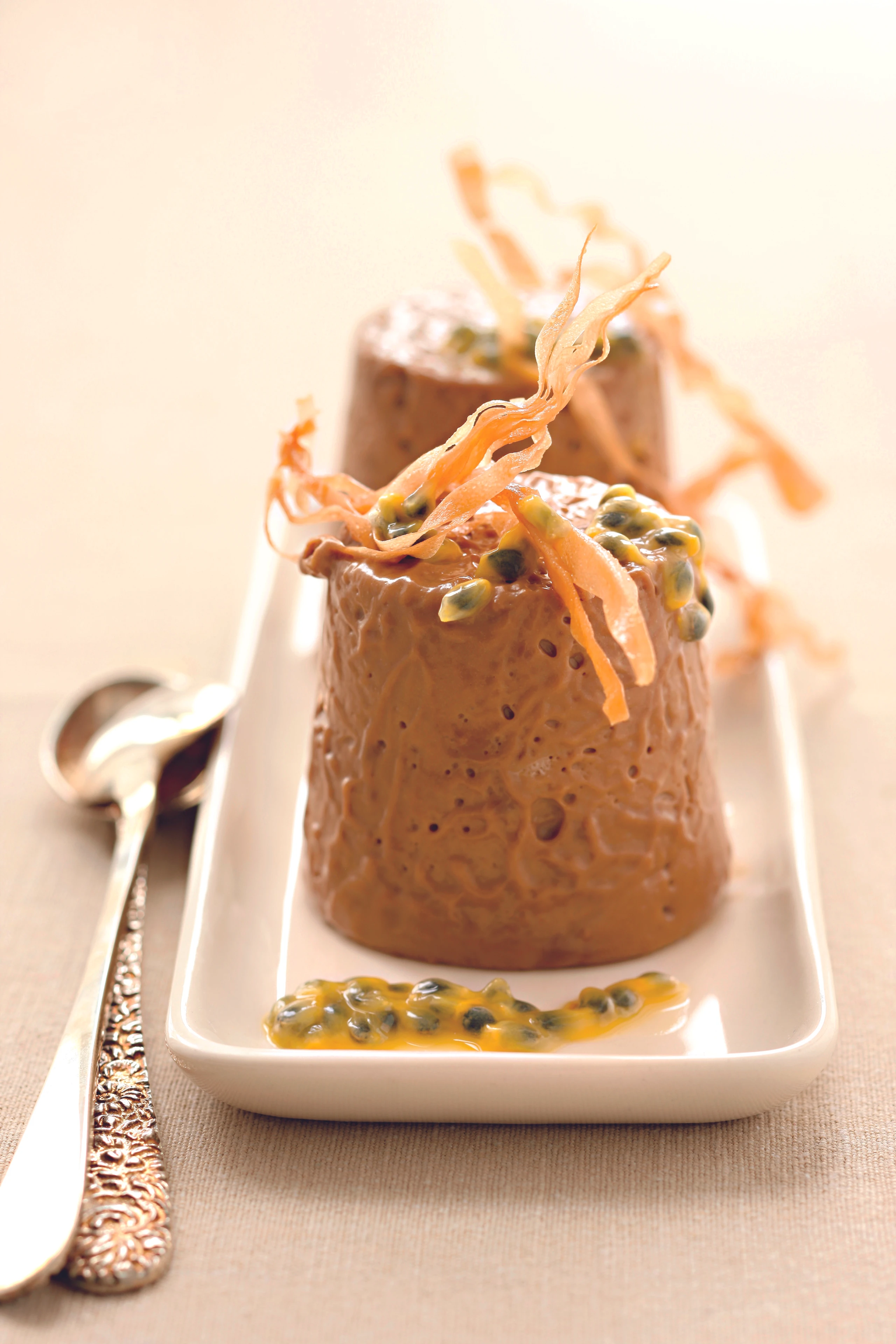 Kaffeepudding mit Passionsfrucht