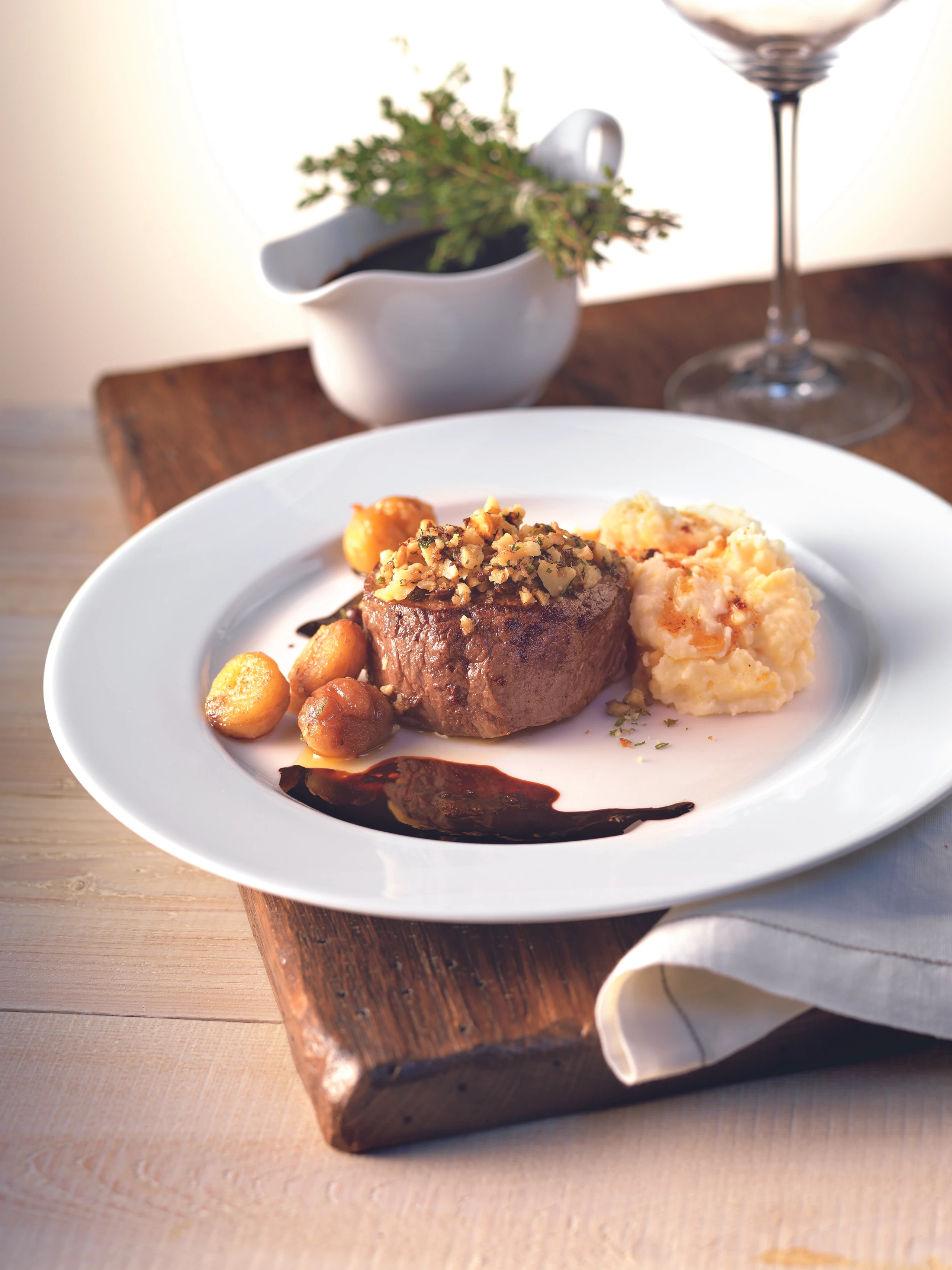 Hirschfilet mit Walnusskräutern