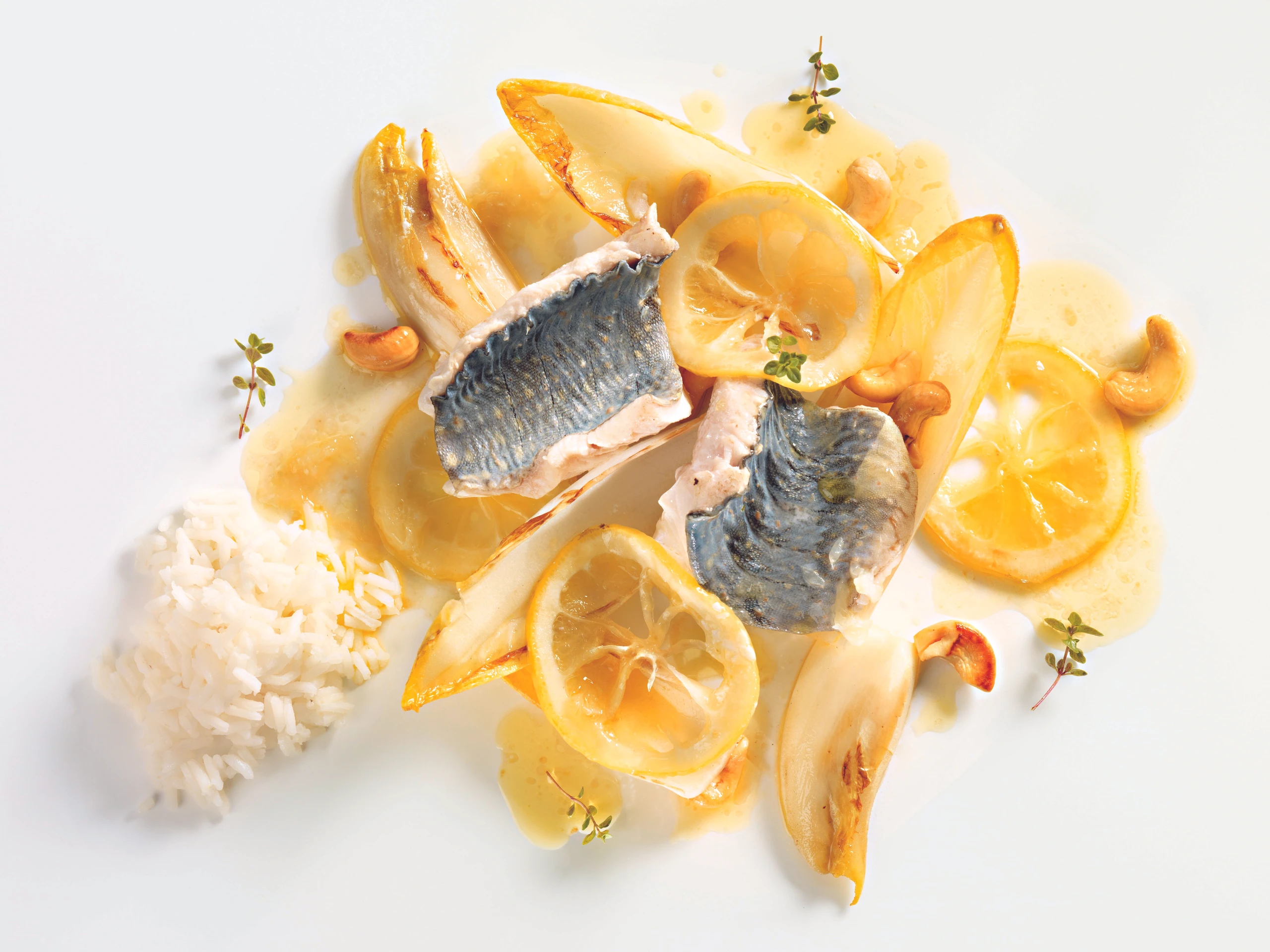 Saiblingsfilet mit Chicorée und Nüssen