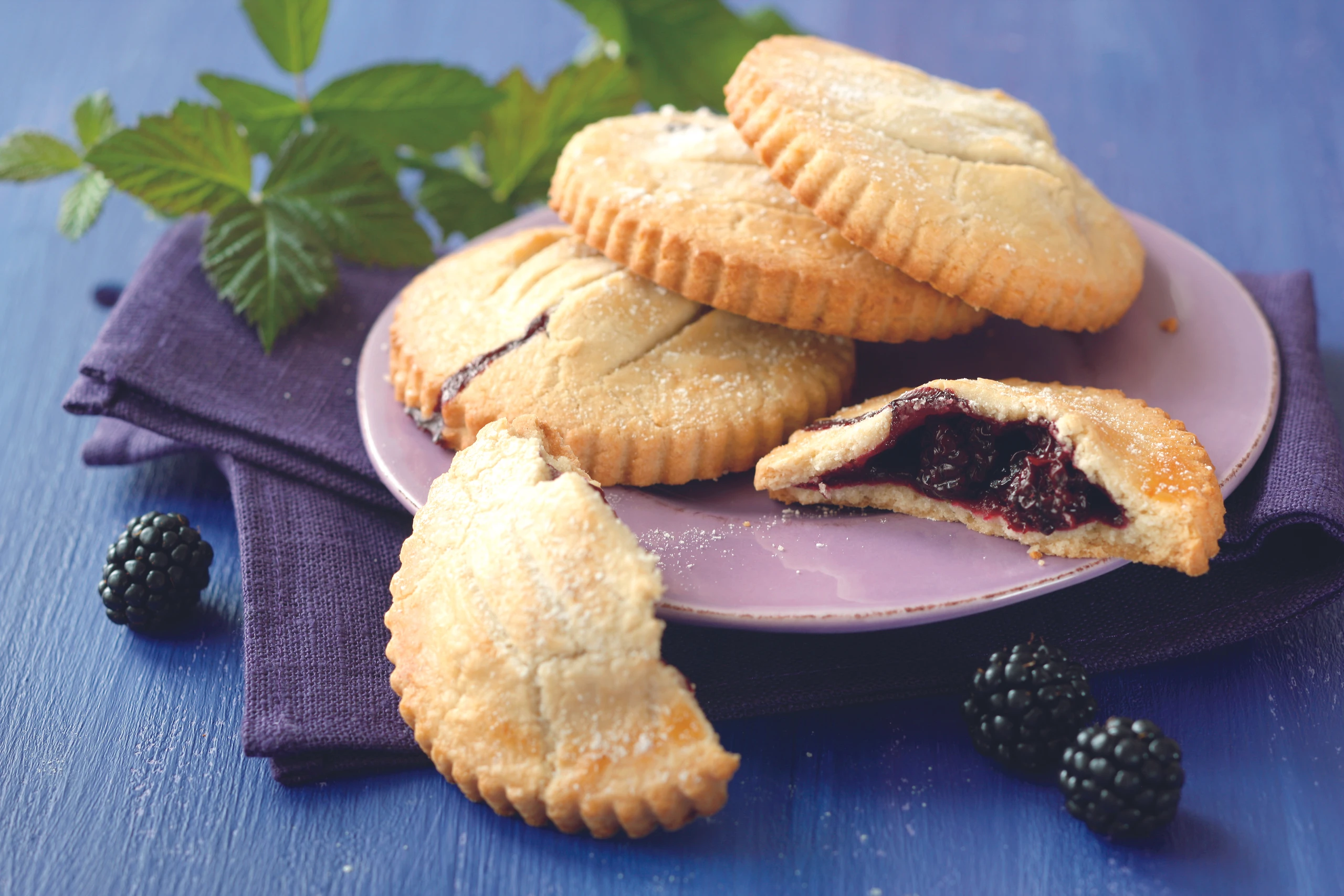 Brombeer-Mürbteigkekse