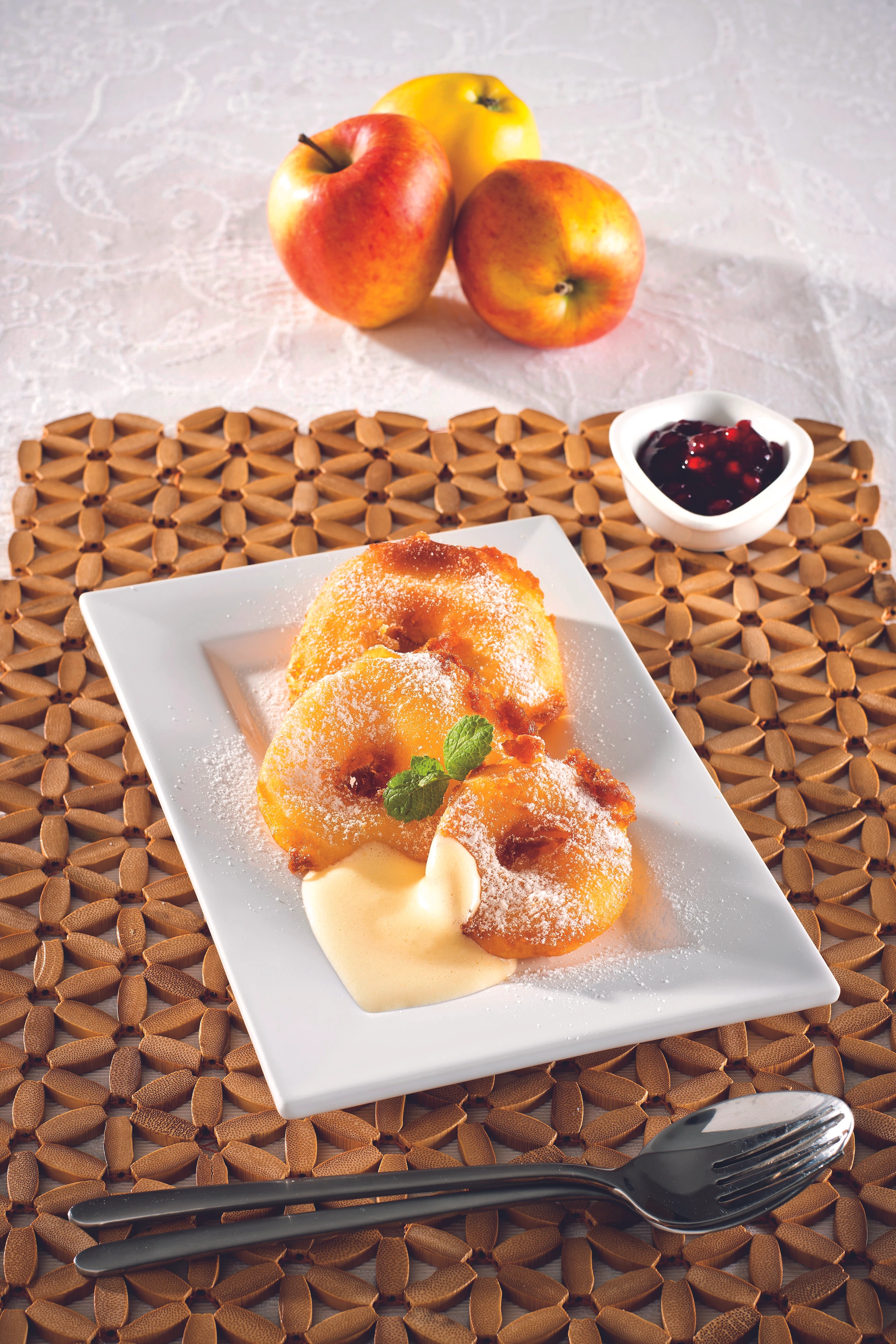 Gebackene Apfelscheiben