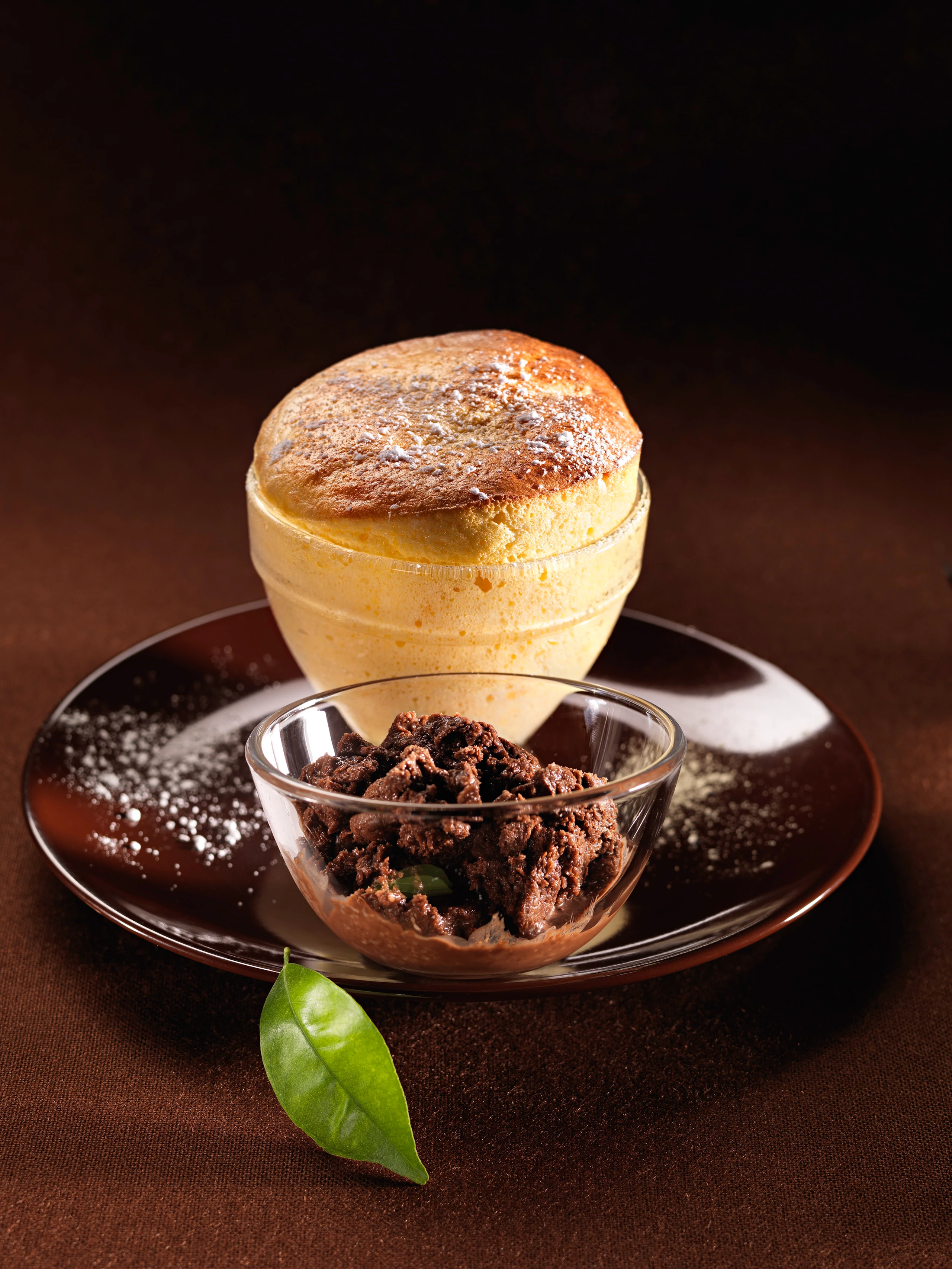 Aranzini-Orangensoufflé mit Schokogranité
