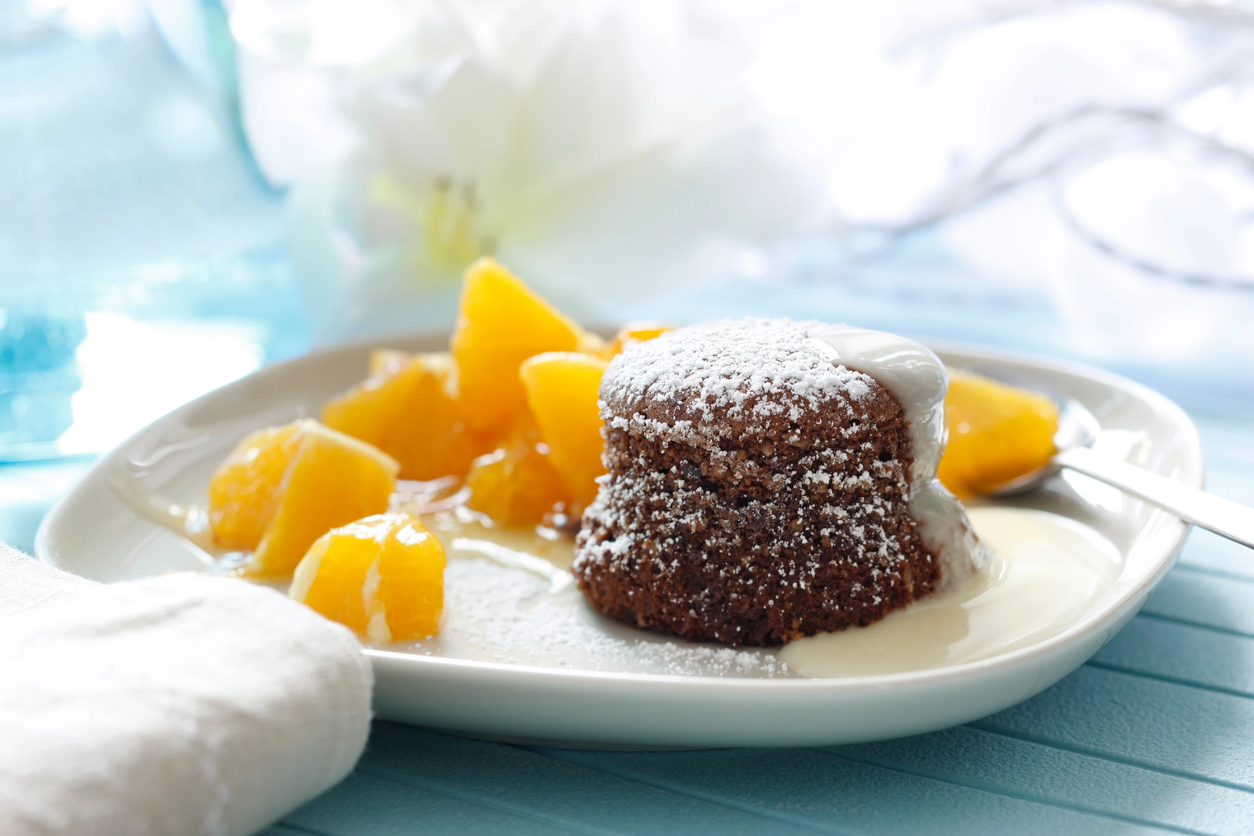 Pfefferkuchenauflauf mit Orangen