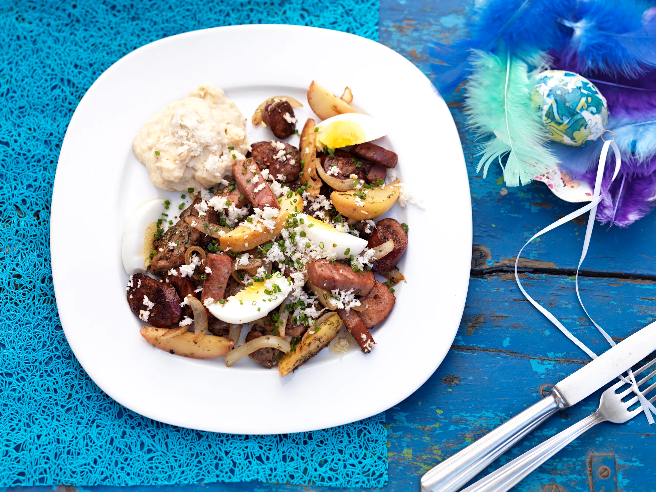 Weihfleisch-Gröstl mit Pinzen-Kren