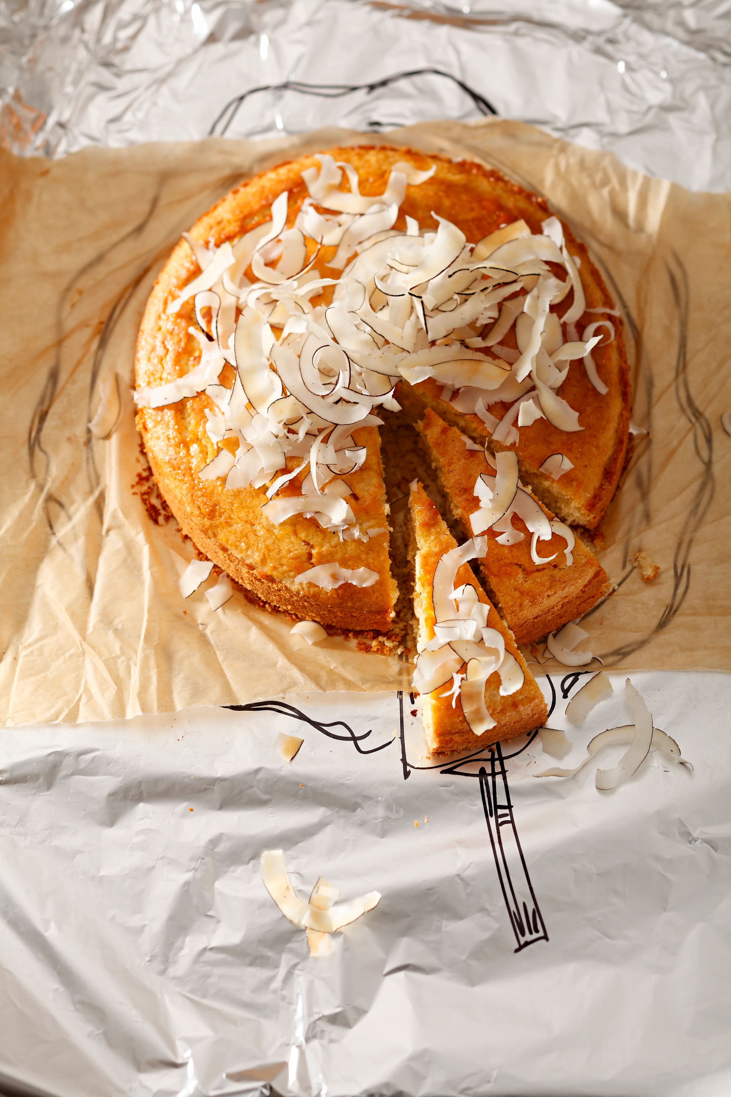 Kokosnusstorte mit Rum