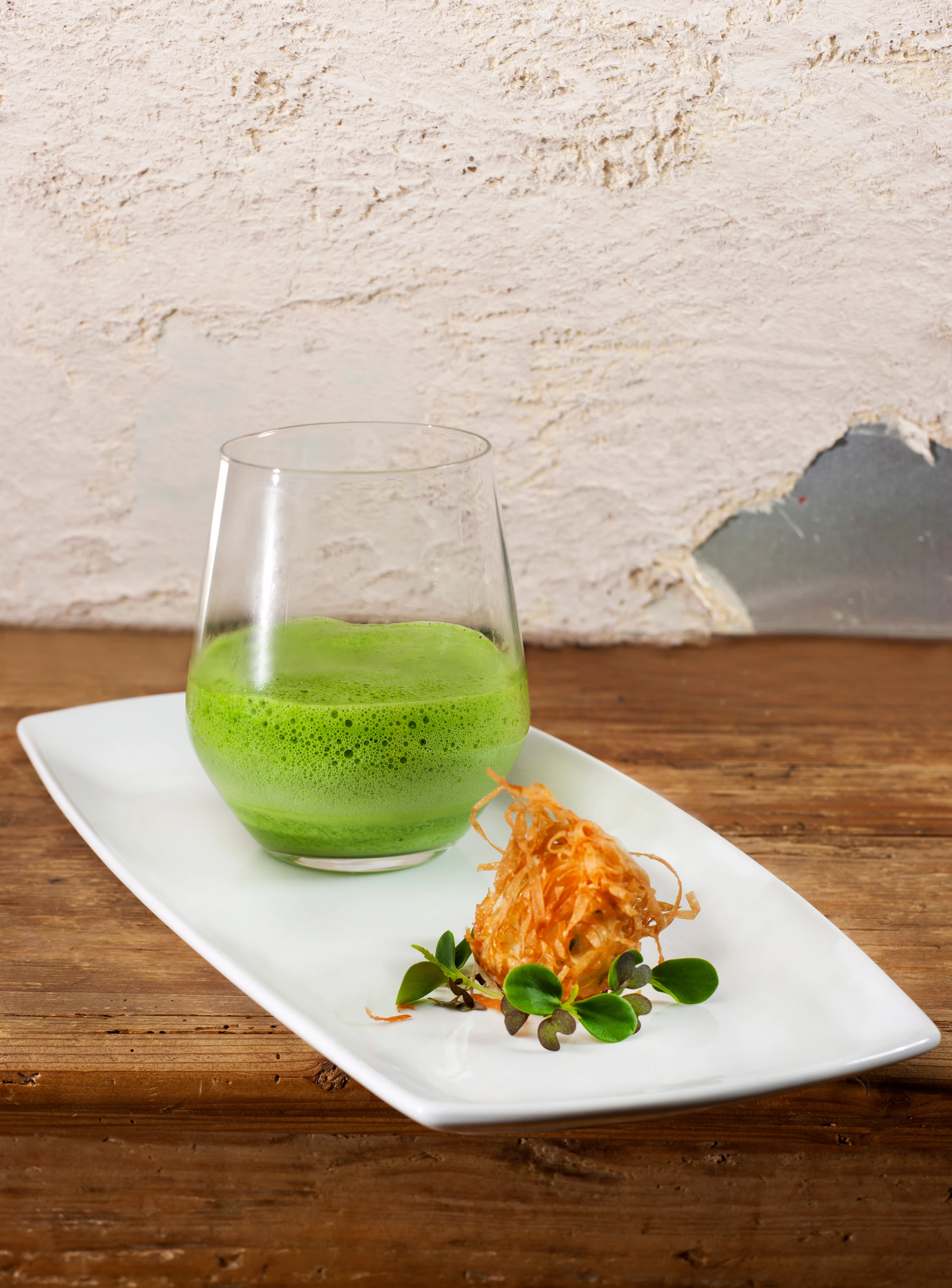 Fenchelsuppe mit Garnelenbällchen