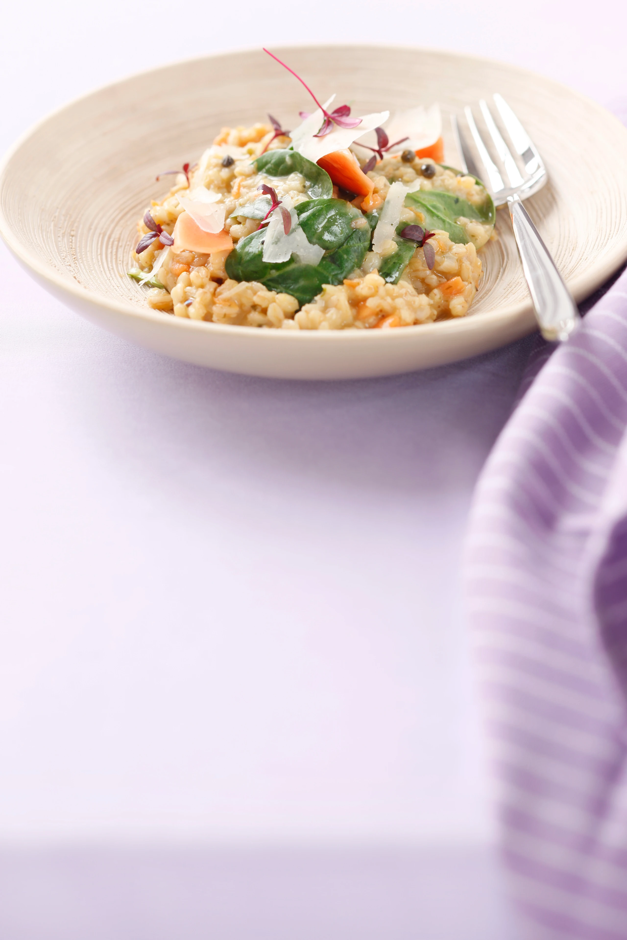 Einkorn-Risotto mit Papaya