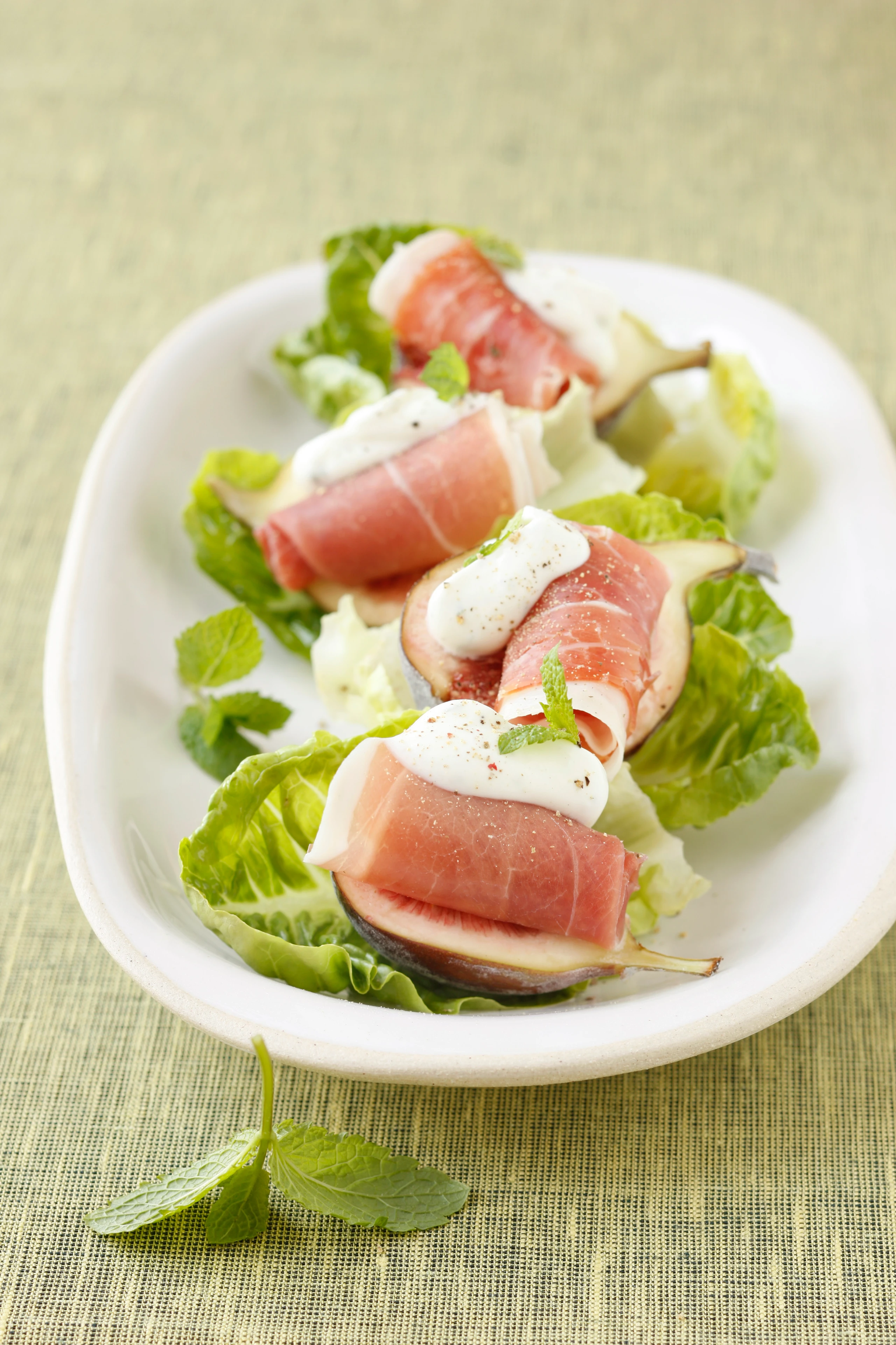 Schinken-Feigen mit Minze