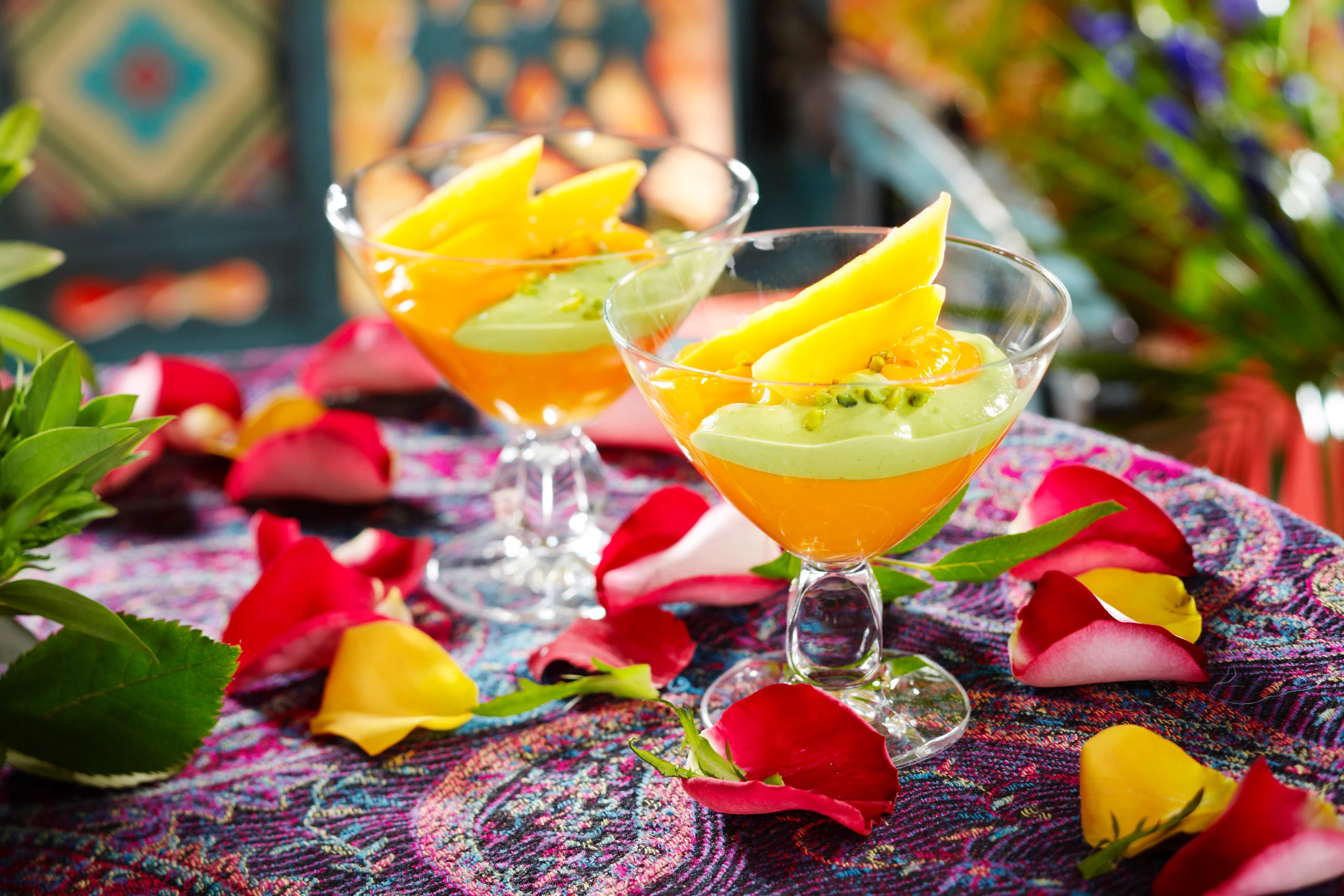 Malai Aam aur Pista: Mango-Pistazien-Creme