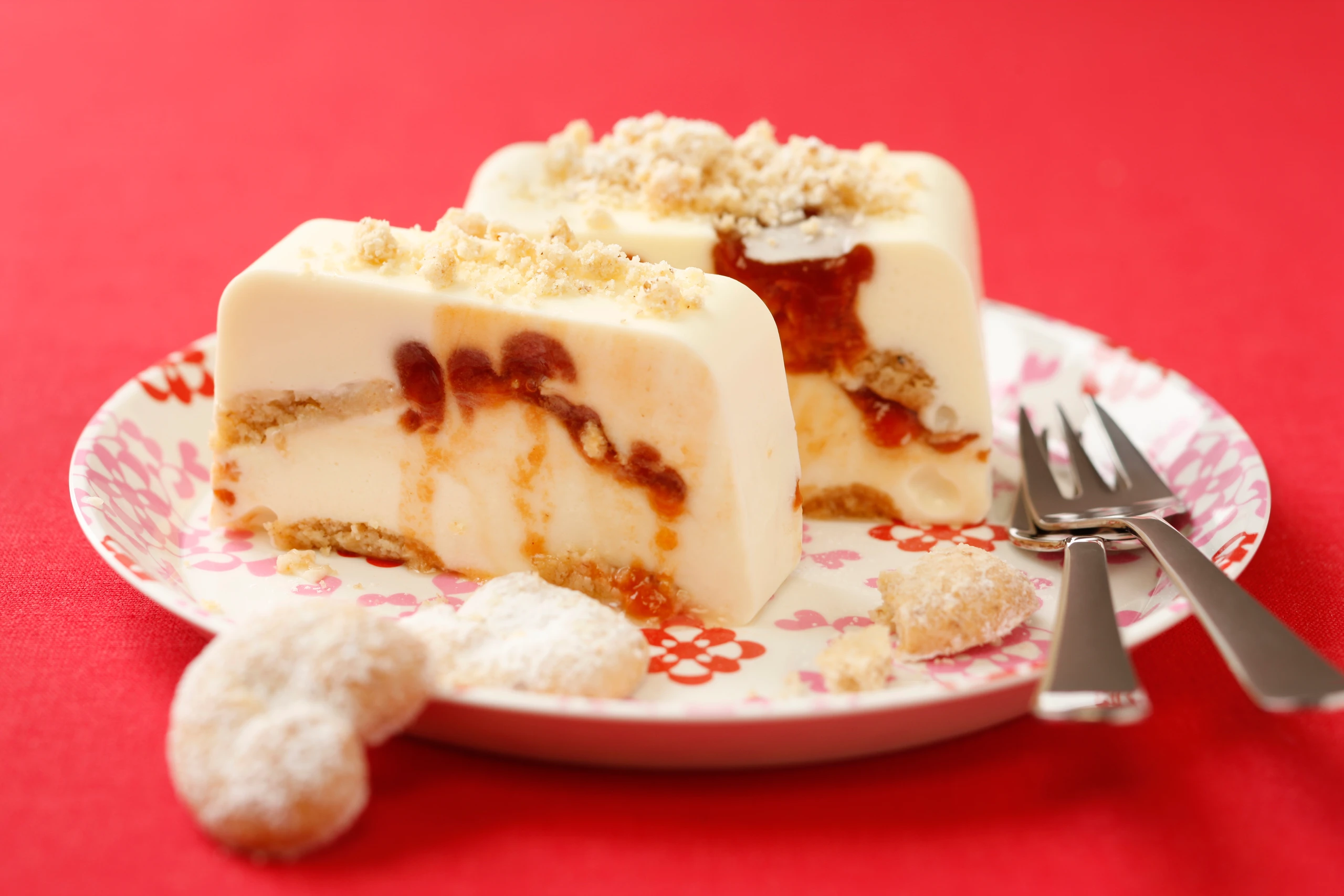 Vanillekipferl-Terrine mit Marmelade