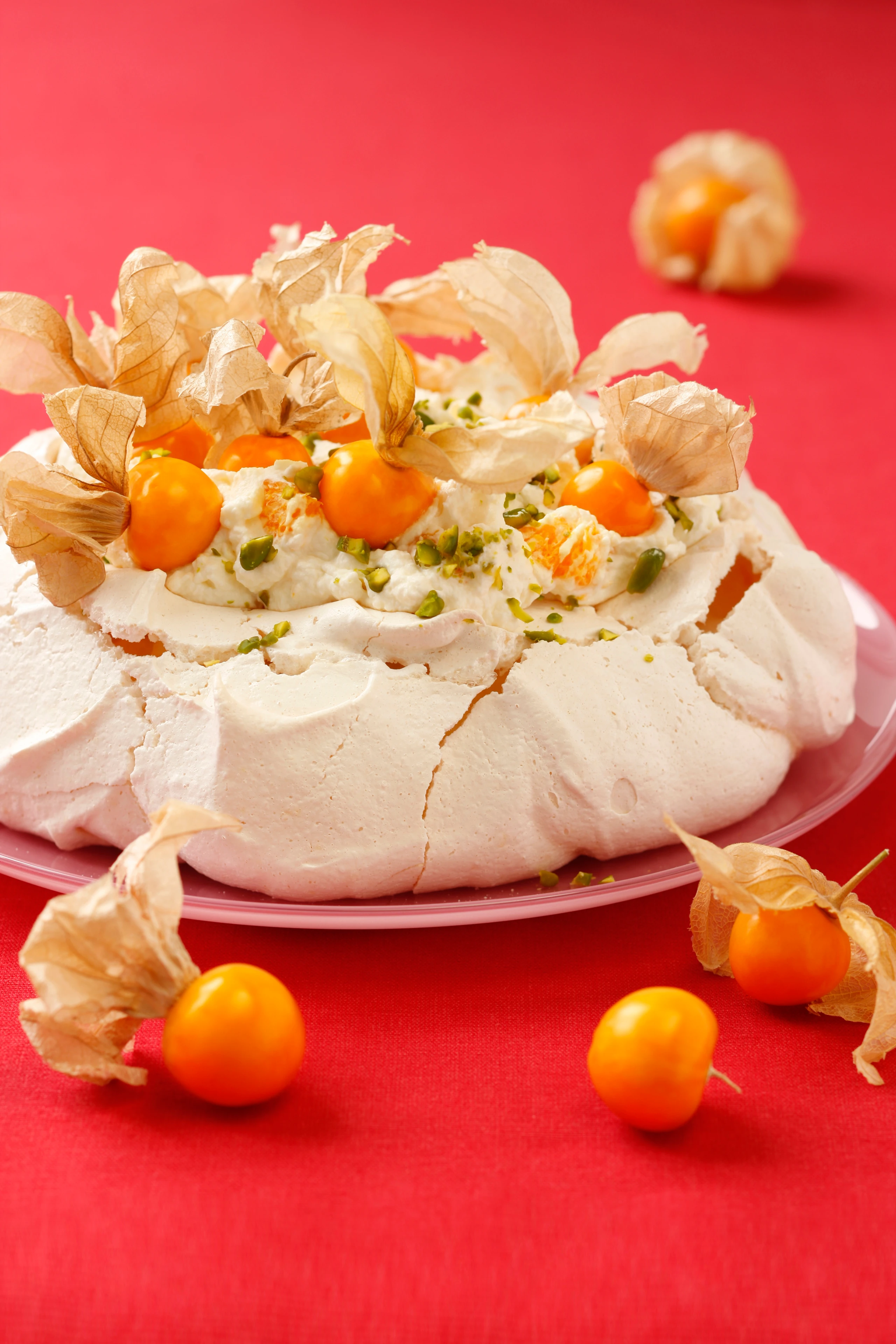 Pavlova mit Mandarinencreme