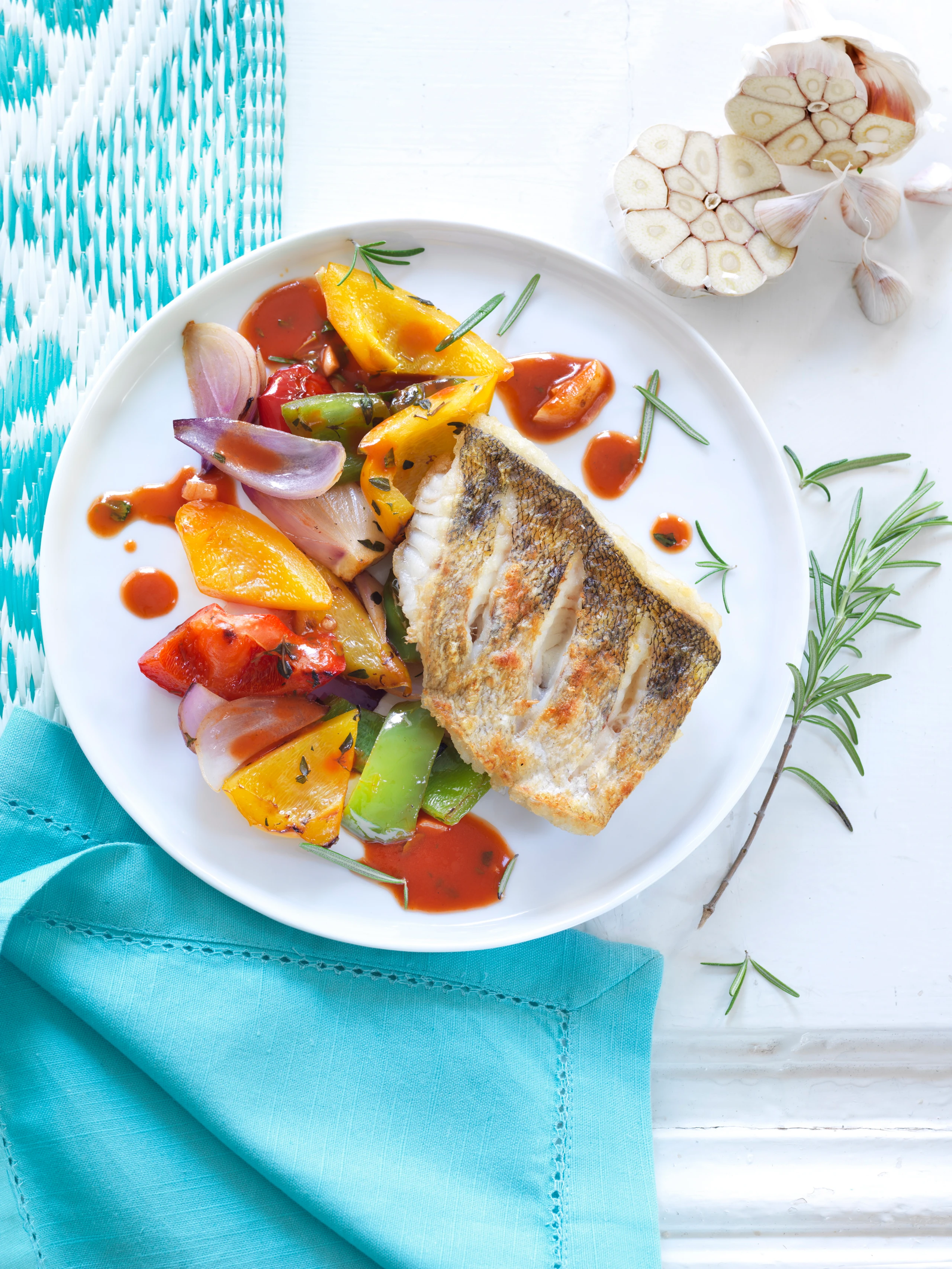 Zanderfilet mit Paprikagemüse