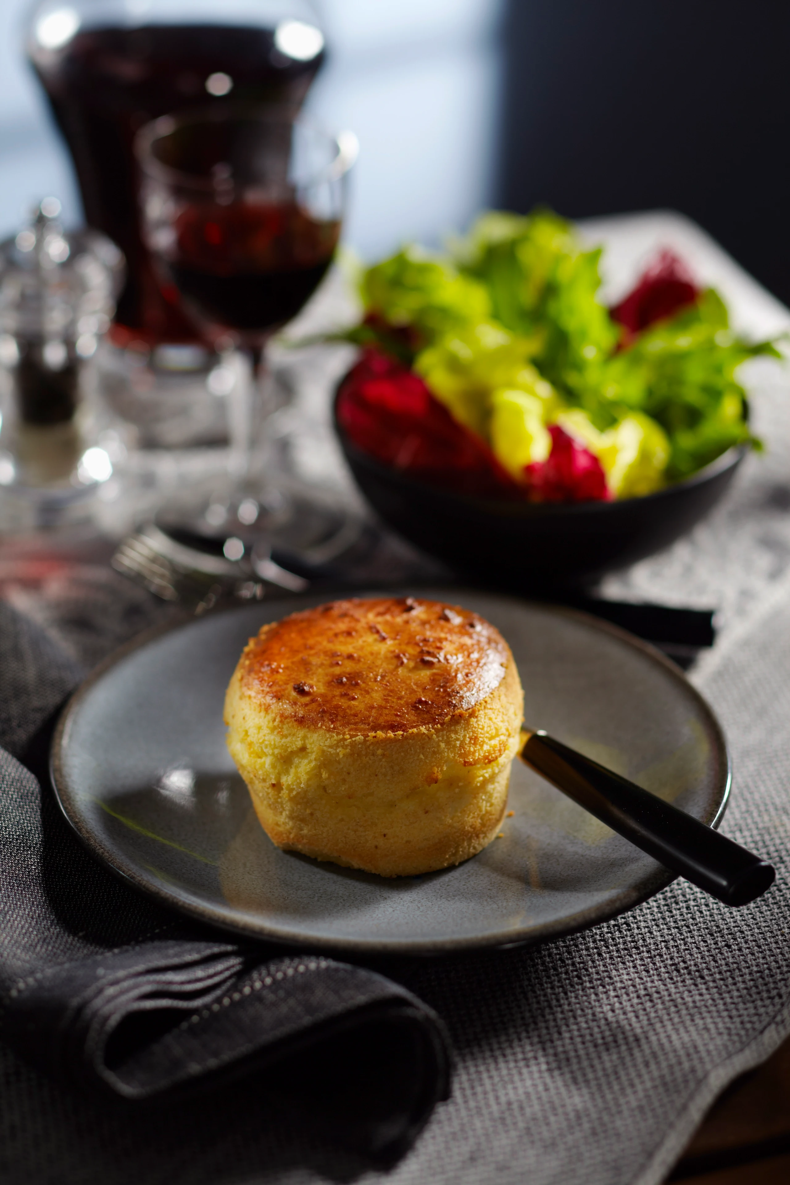 Käsesoufflé mit Topfen und Bergkäse