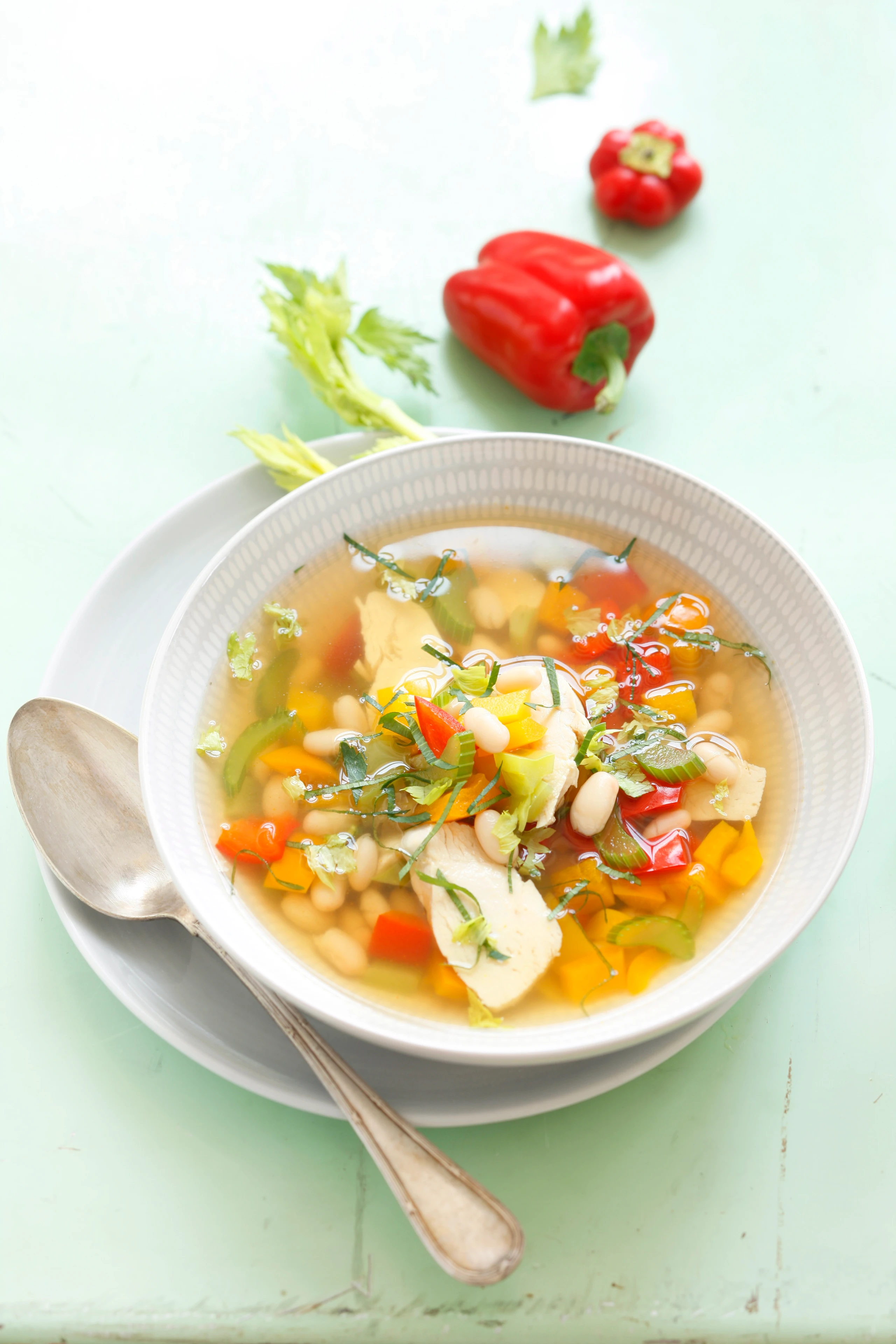 Paprika-Hühnersuppe