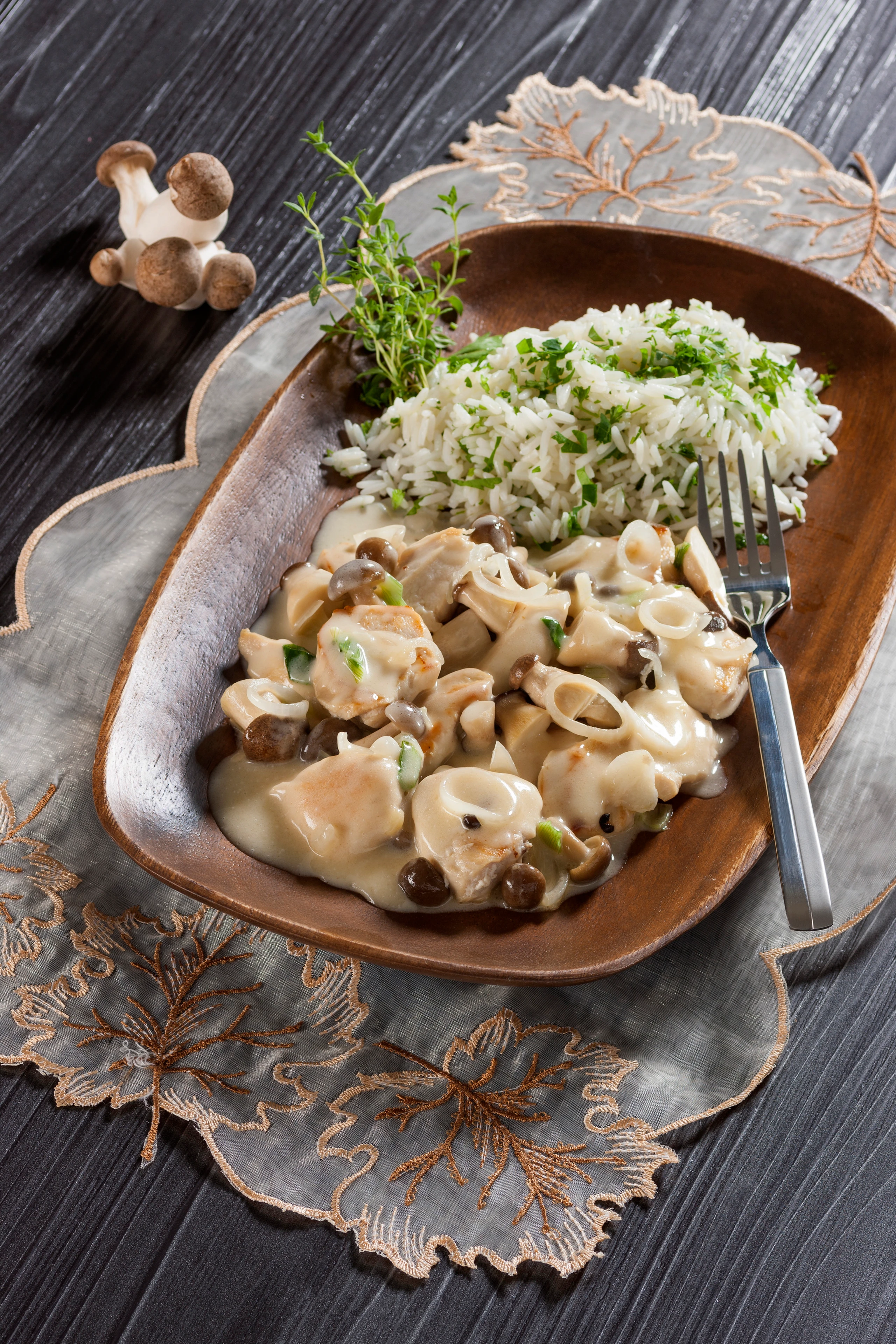 Geschnetzeltes vom Huhn mit Pilzen