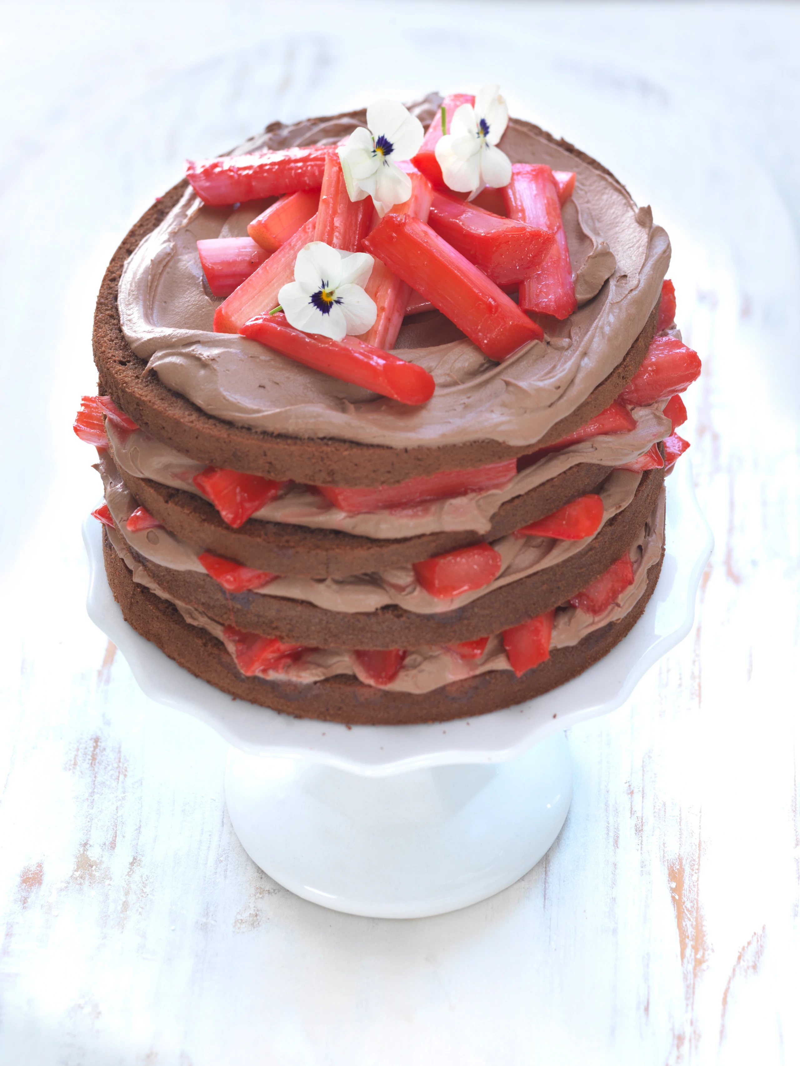 Schokolade-Rhabarbertorte