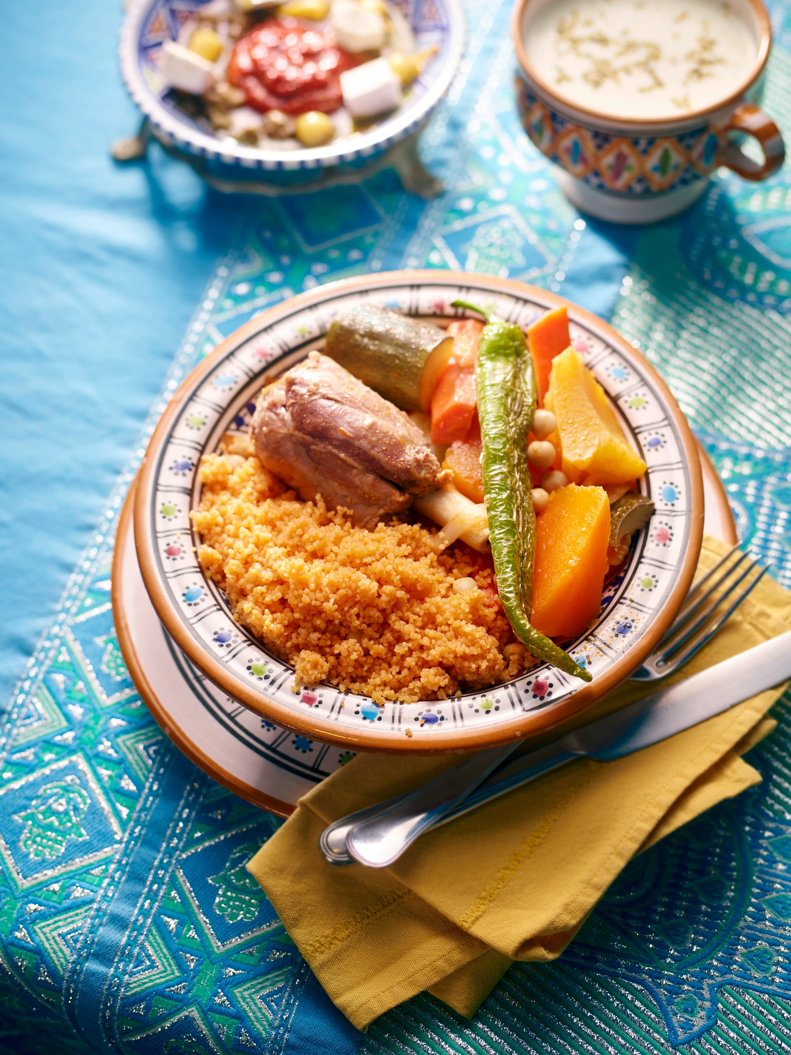 Gemüse-Couscous mit Lamm