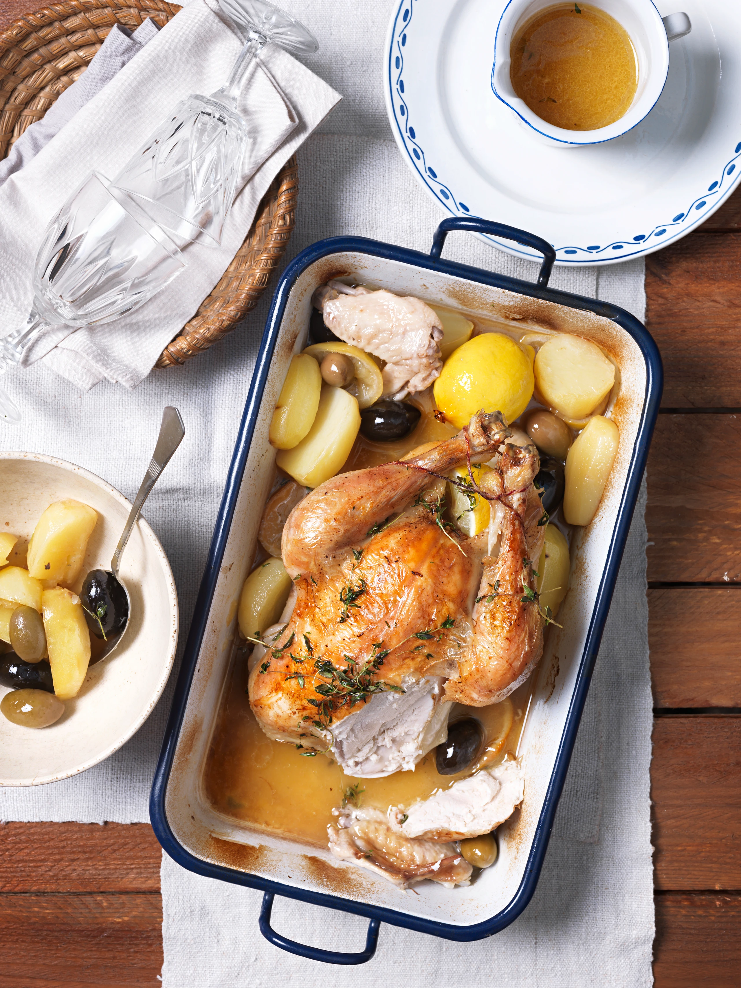 Zitronenhuhn mit Oliven